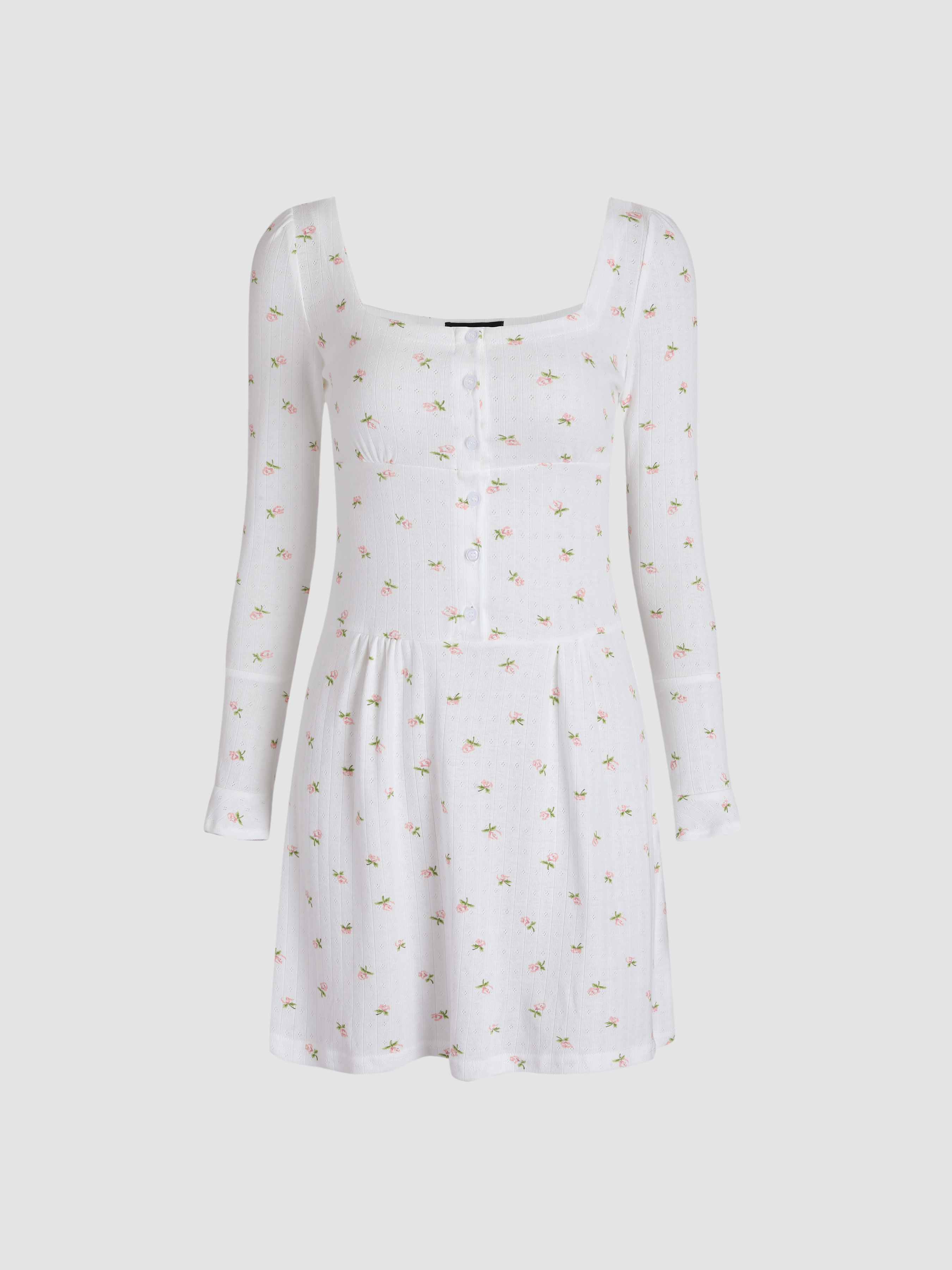 White Ditsy Mini Dress Cider