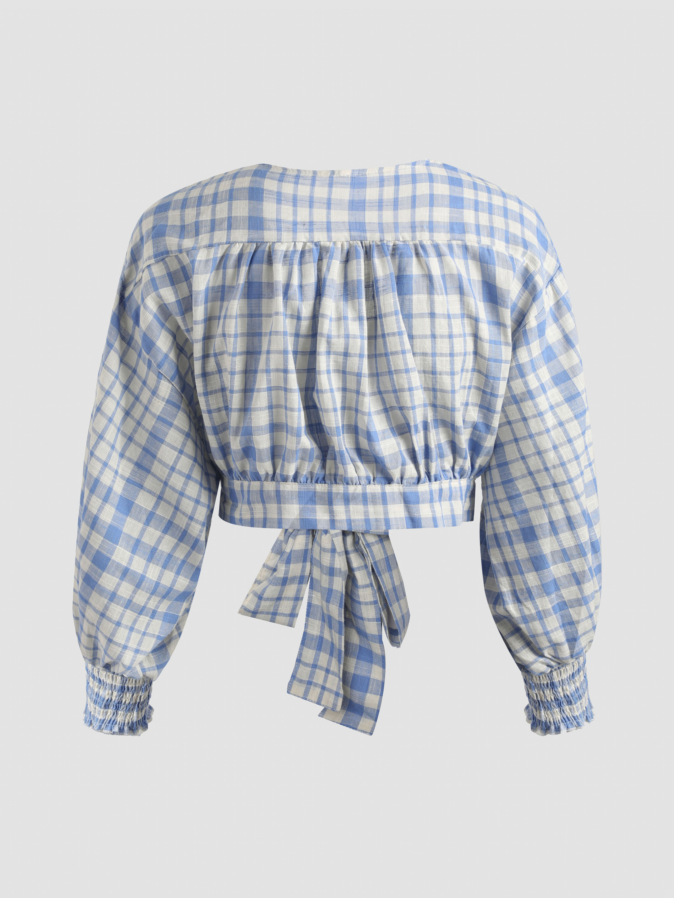 Blue & White Plaid Set
