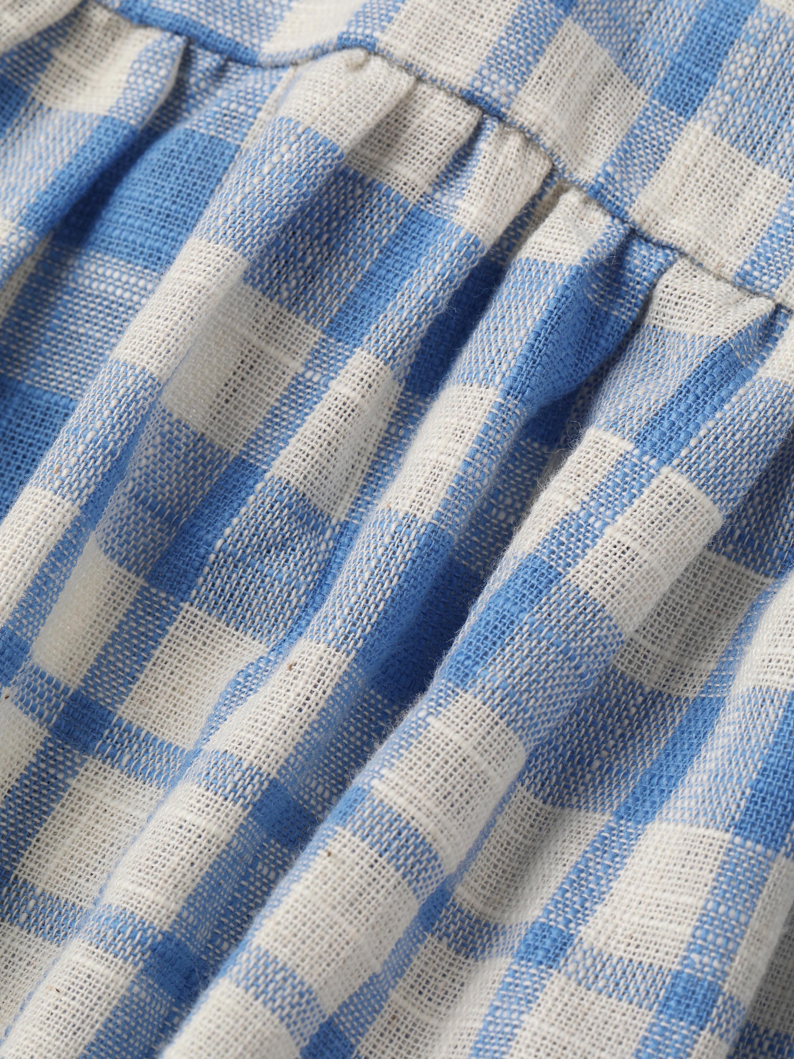 Blue & White Plaid Set