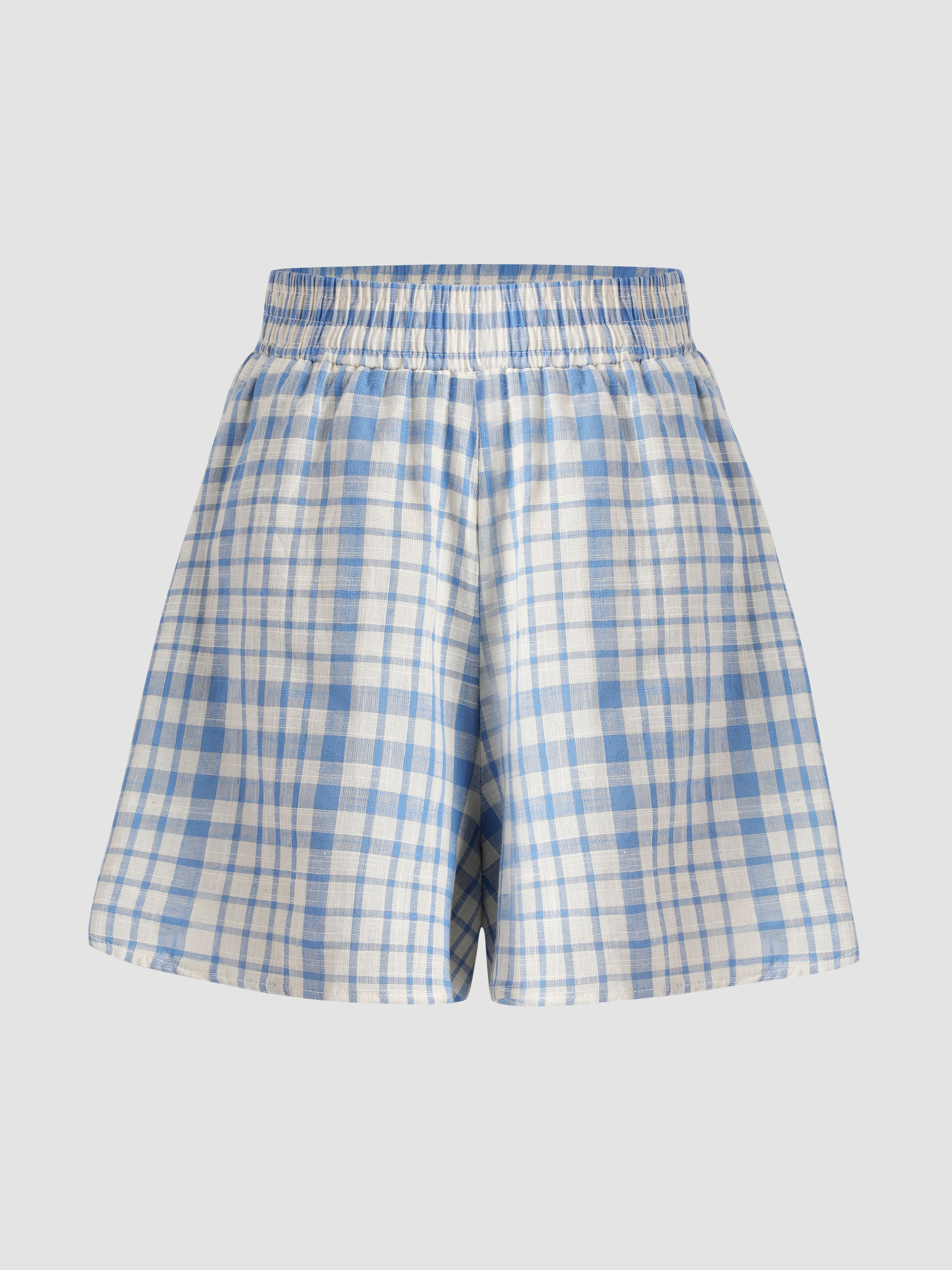 Blue & White Plaid Set