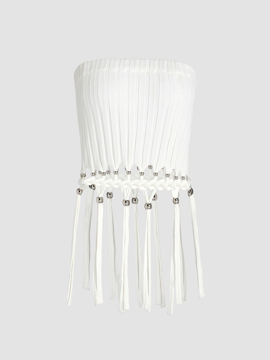 White Tassel Tank Top