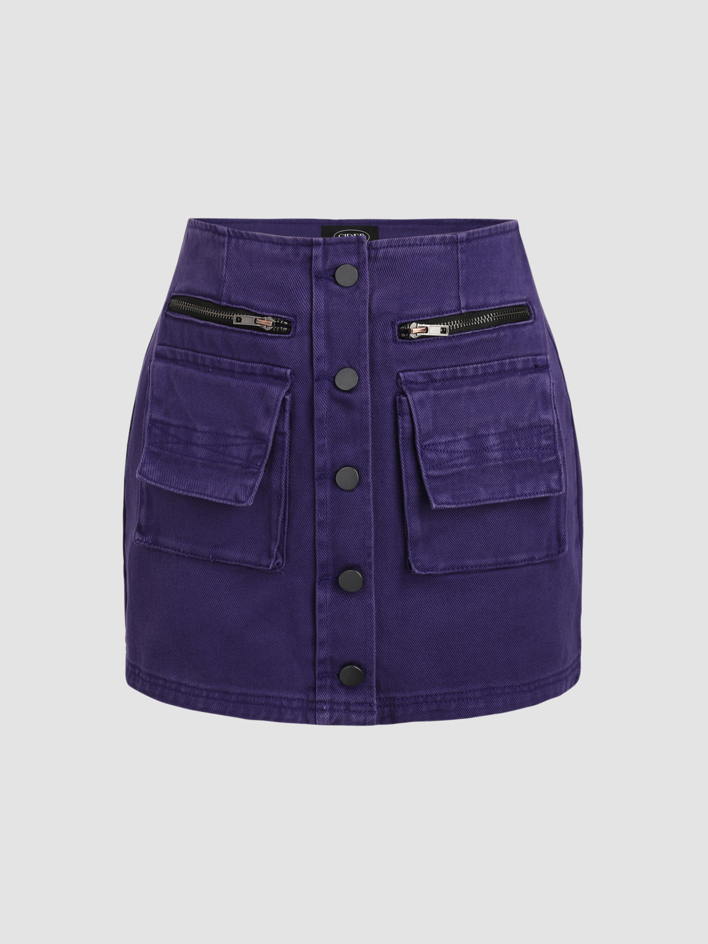 Purple Chic Denim Skirt
