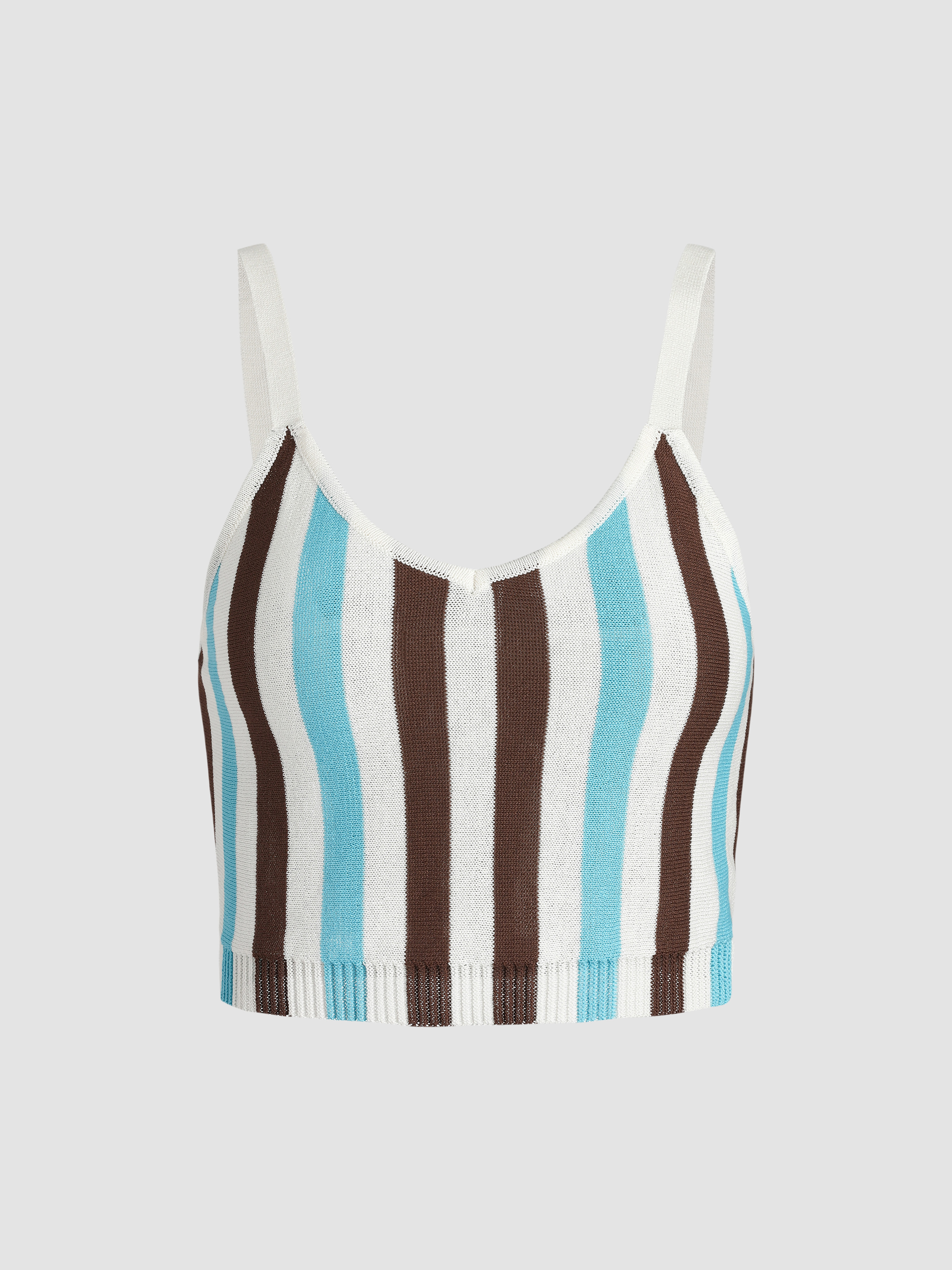 Striped Knit Cami Top Cider