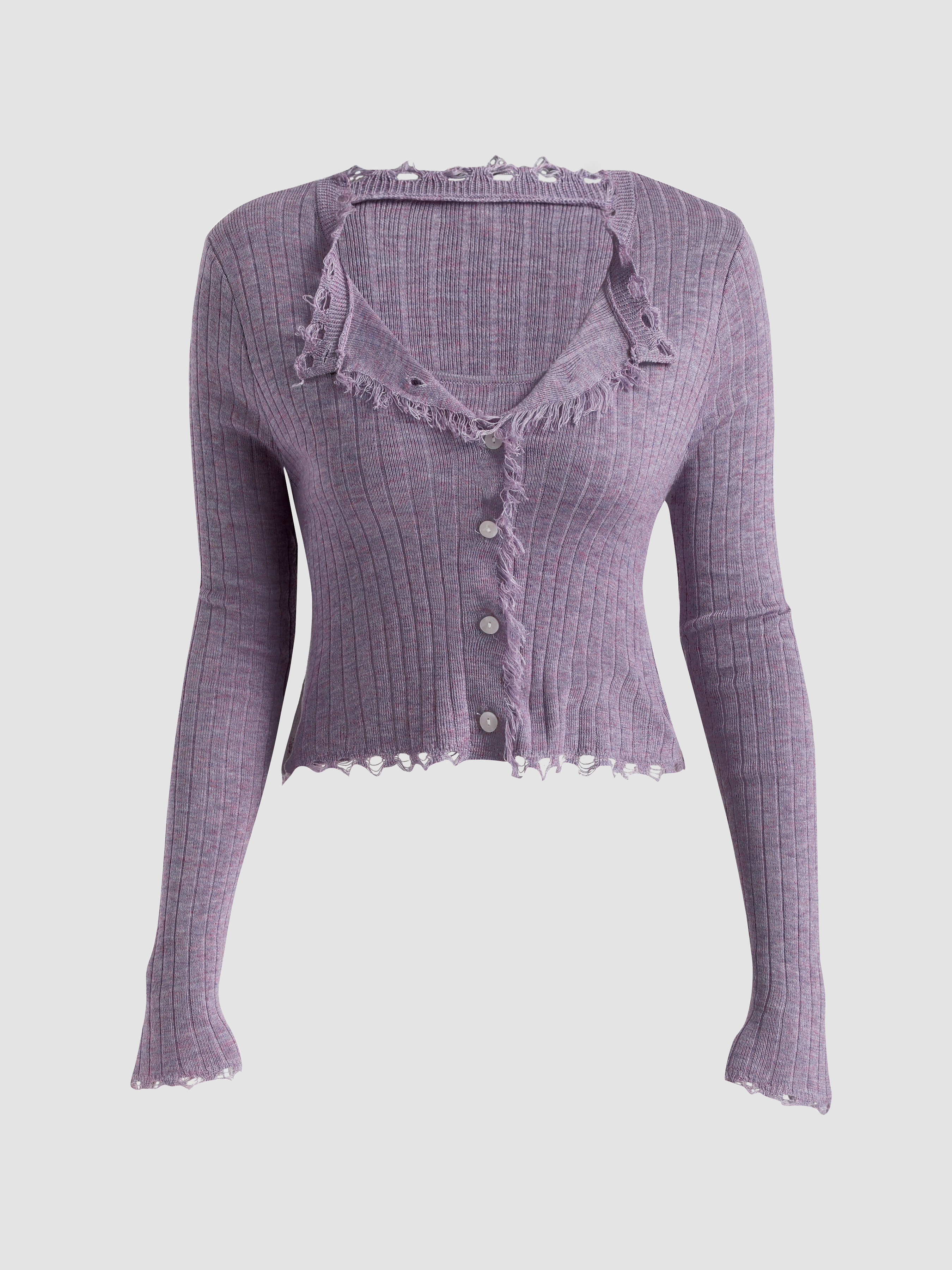 カーディガン HUECLOSET Forte Damage Crop Cardigan Zeagoo Womens 2025 Long Sleeve Chunky Cable Knit Fall