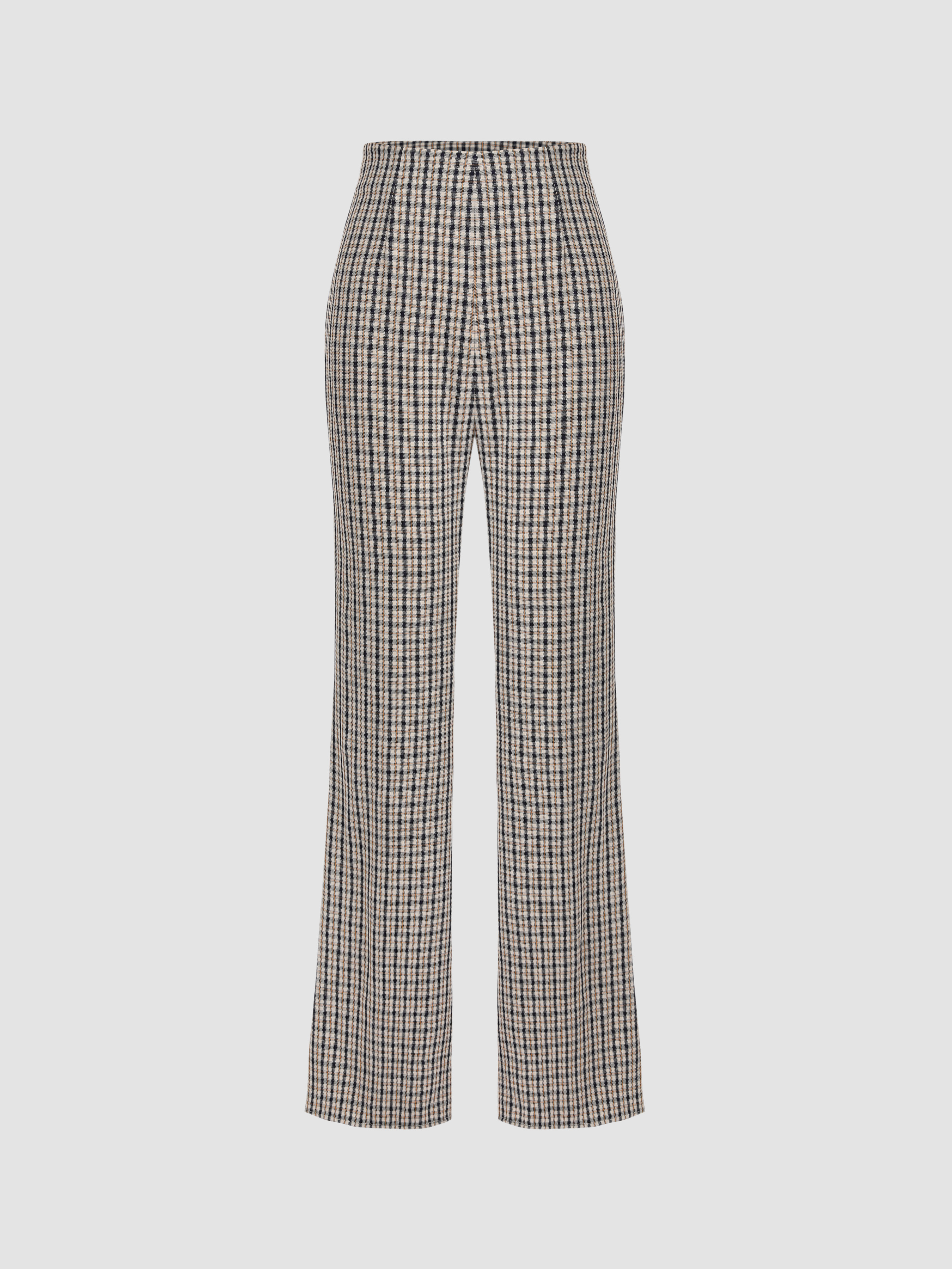 Retro Striped Straight Leg Trousers