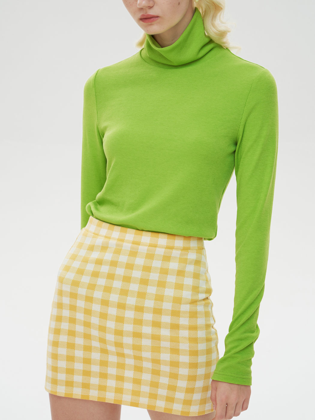 Green High Neck Top 
