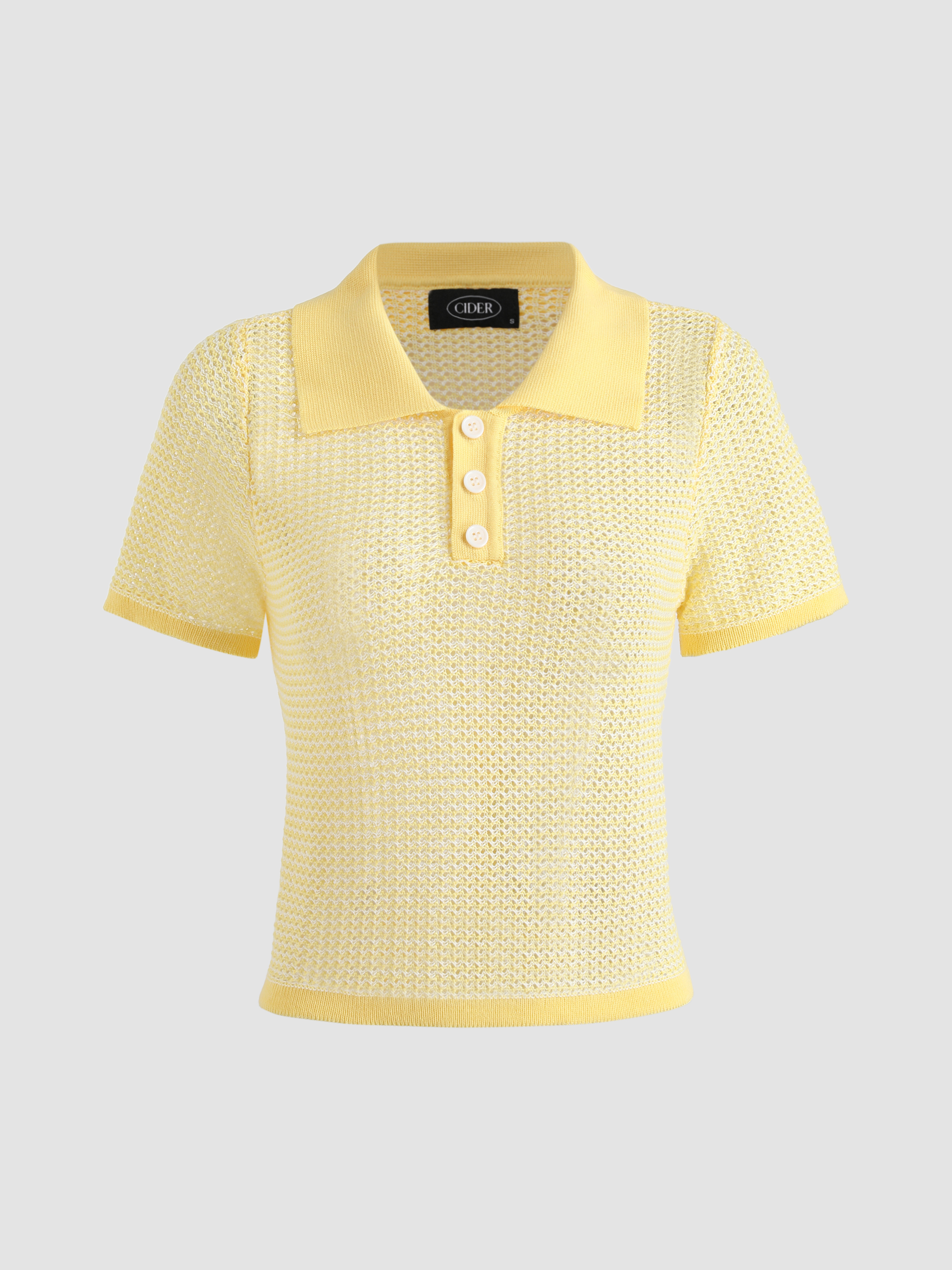 Polo Knitted Top - Cider