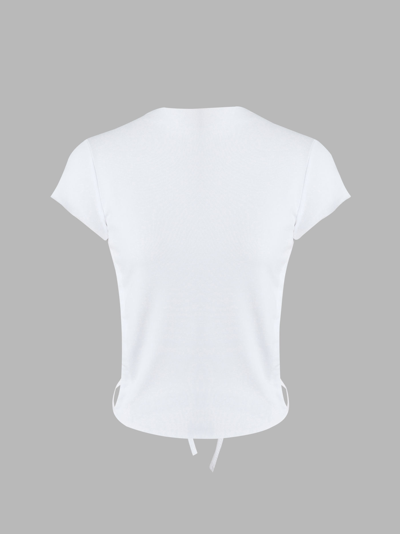 White Open Back Tee