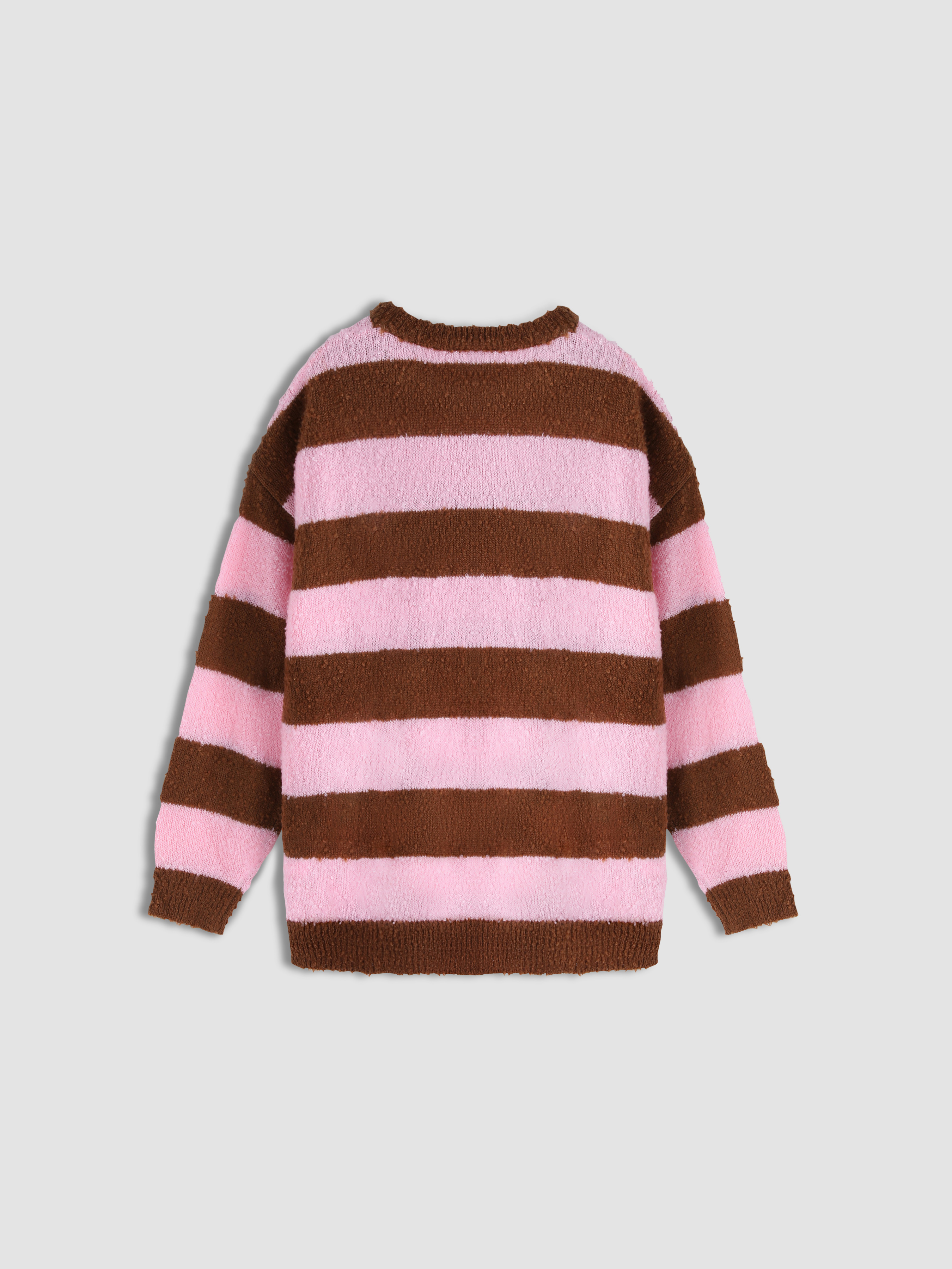Halloween Pink Striped Sweater