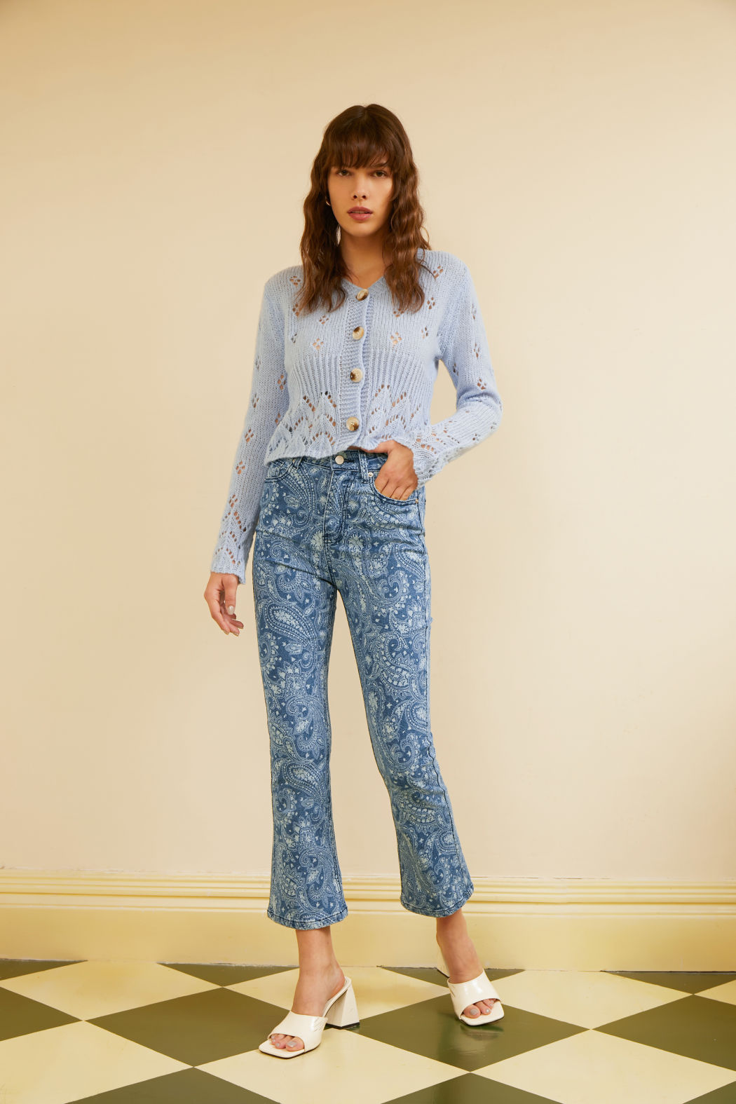 Paisley Print Jeans