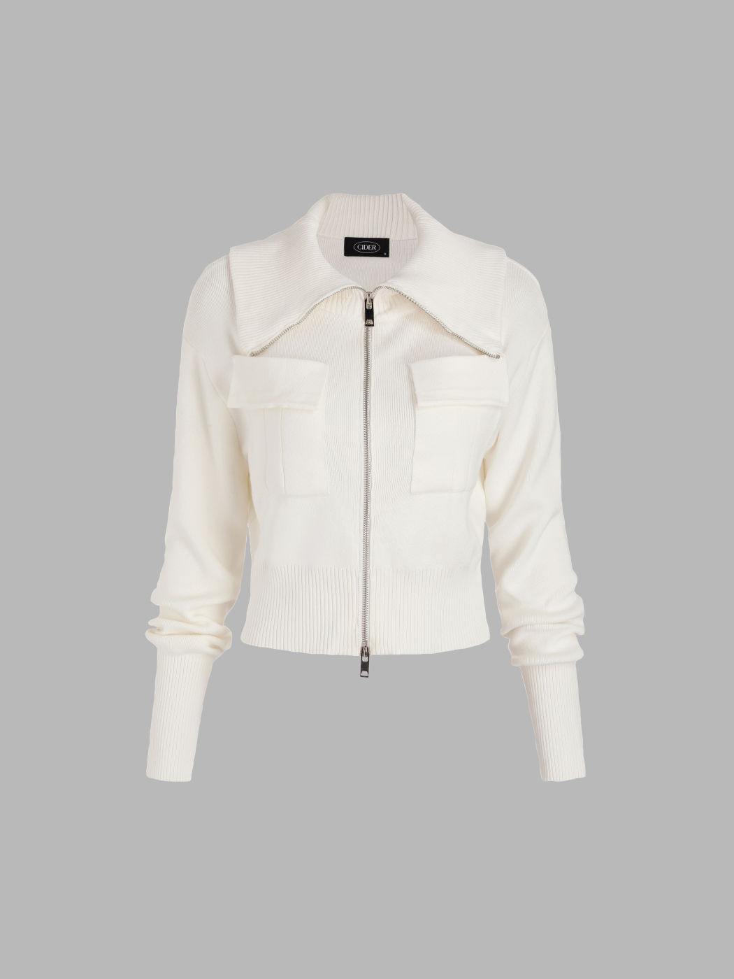 Das Beste aus beiden Welten Cardigan mit Reißverschluss
