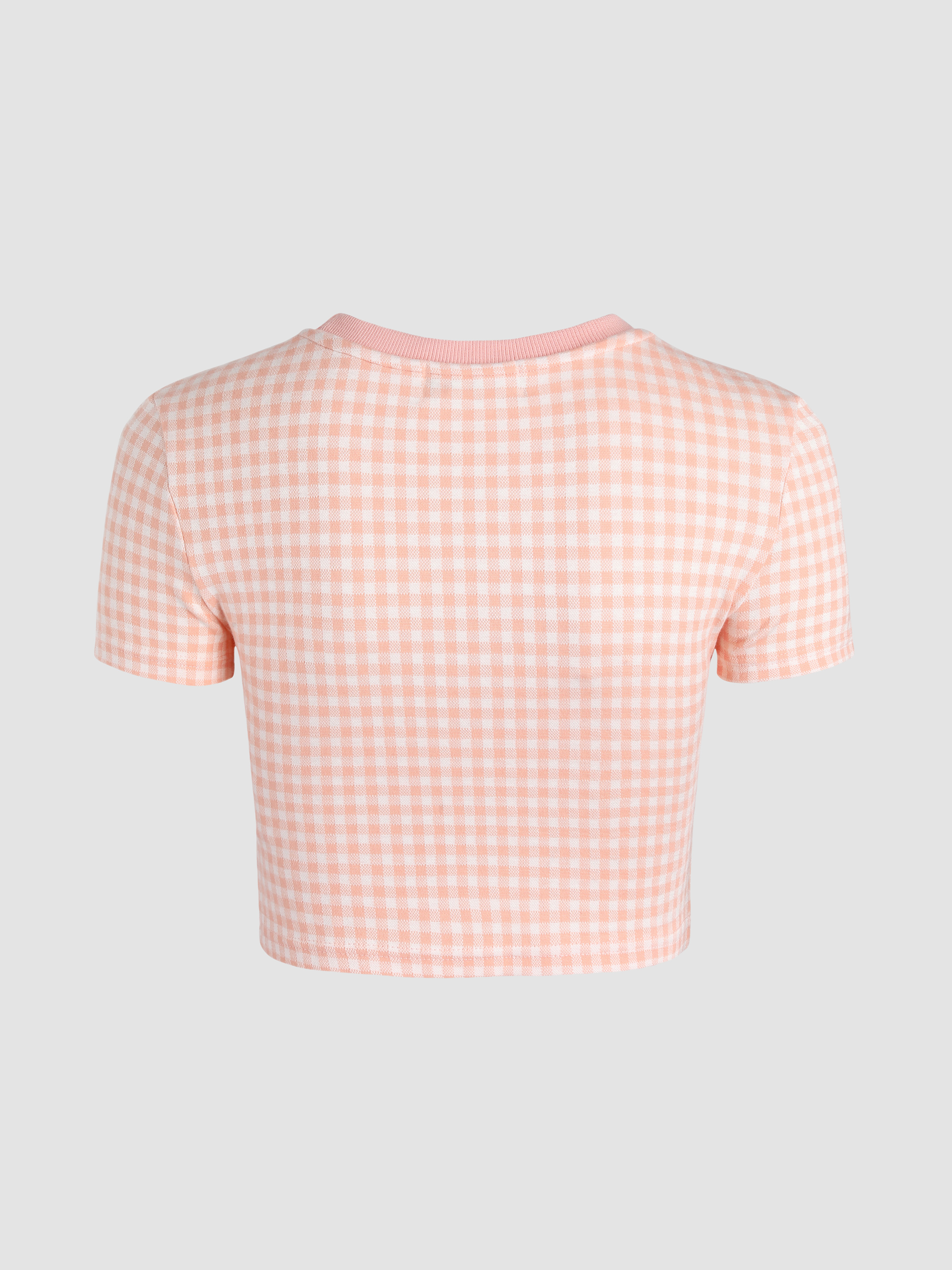 トップス BELVET Cropped checkered shirt Pink M Pink Cropped Check Shirt | River Island