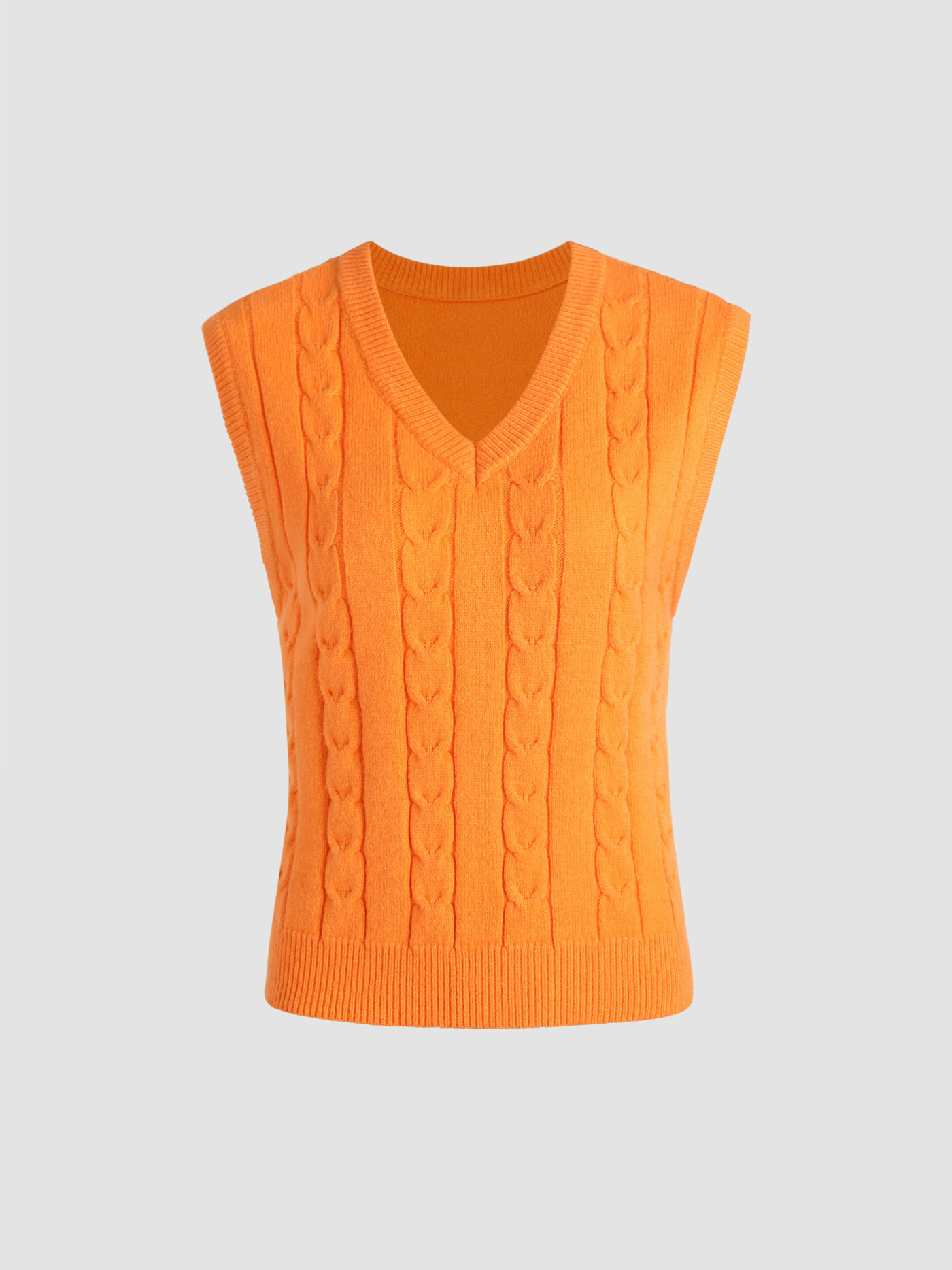 Gilet maglione arancione essenziale