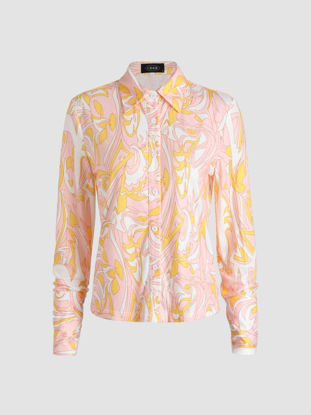 Blusa con print de flores rosa