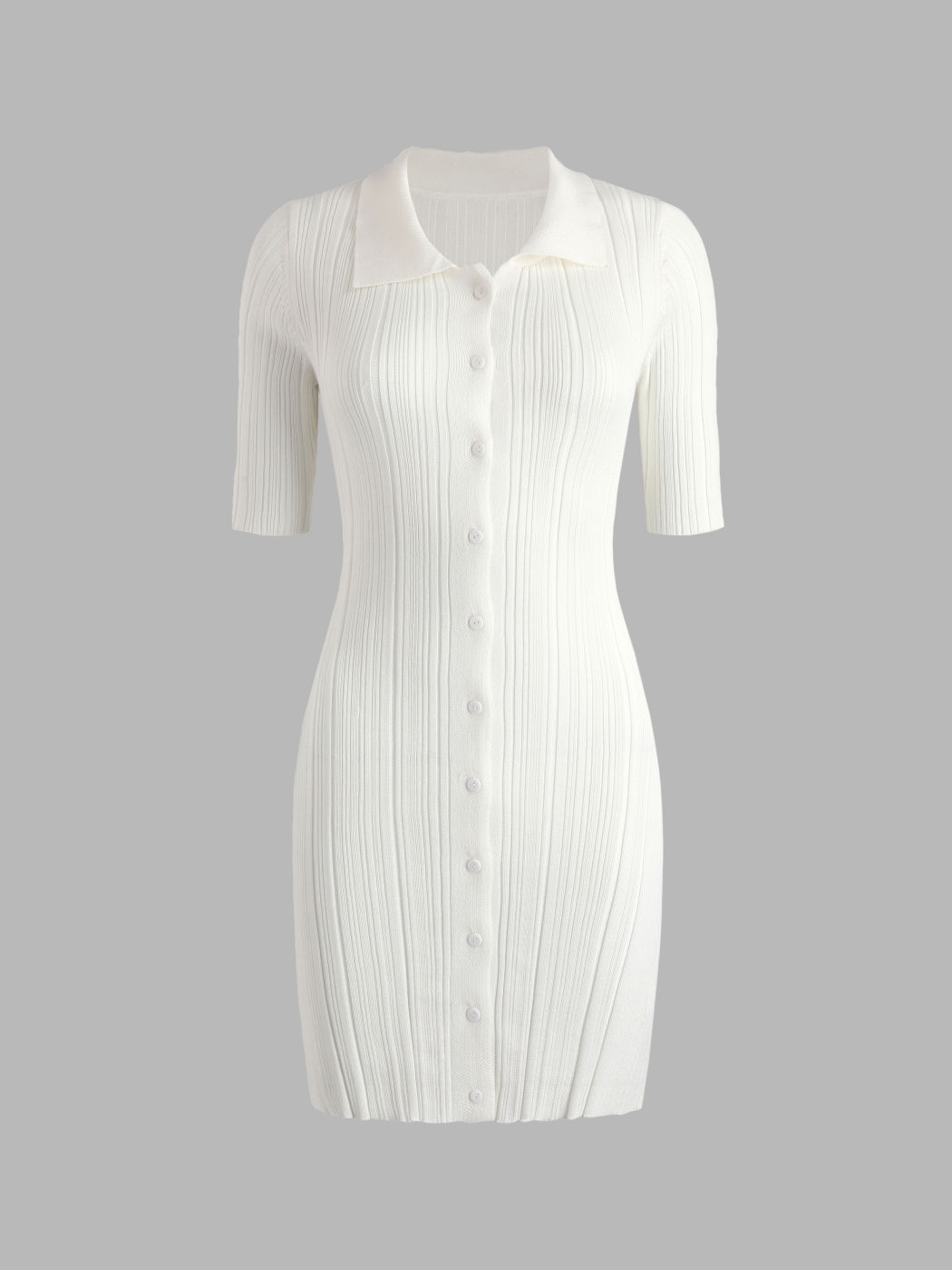 Robe mi-longue à boutons
