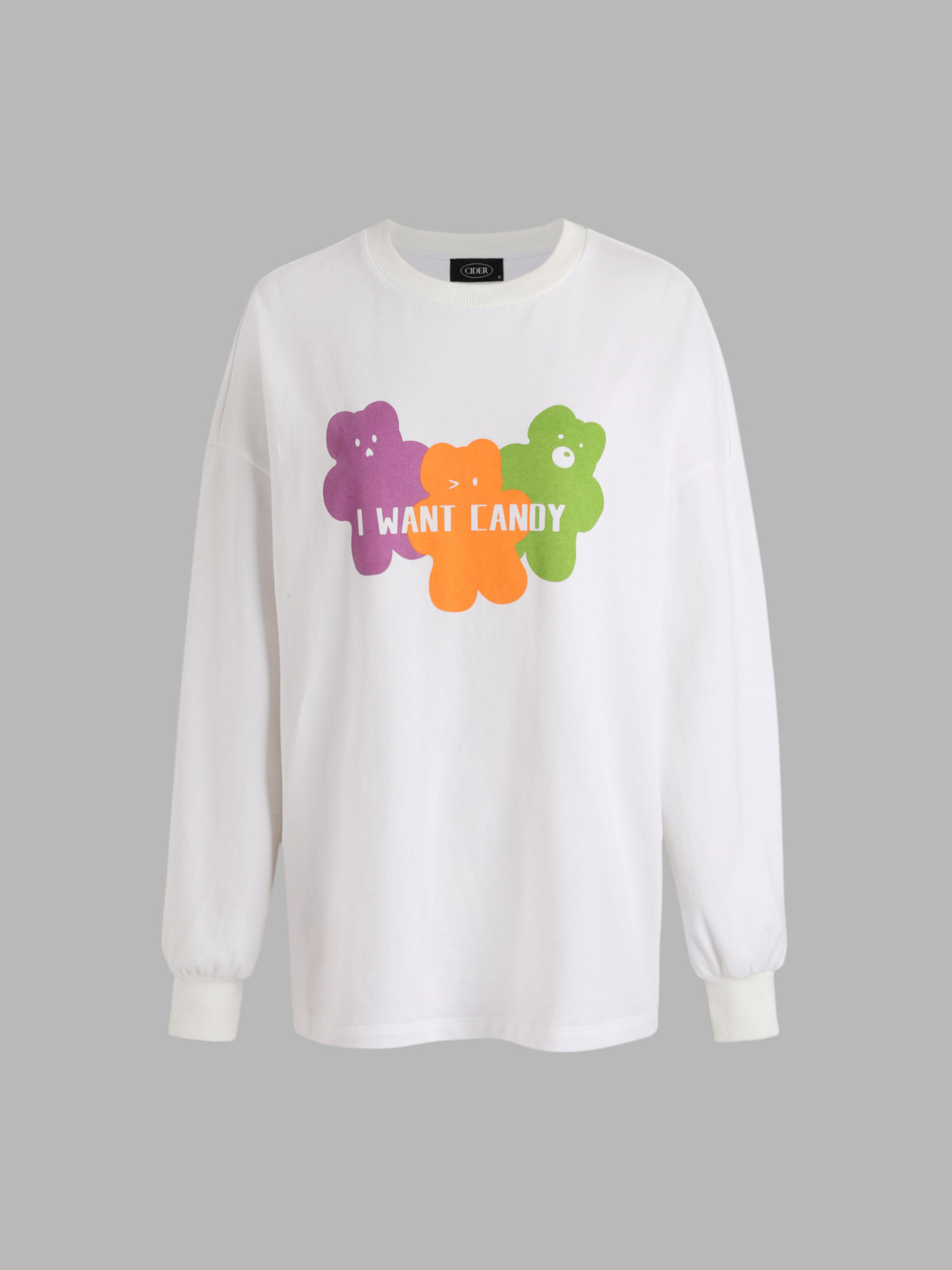 Ich möchte Süßigkeits-Gummibärchen-Sweatshirt