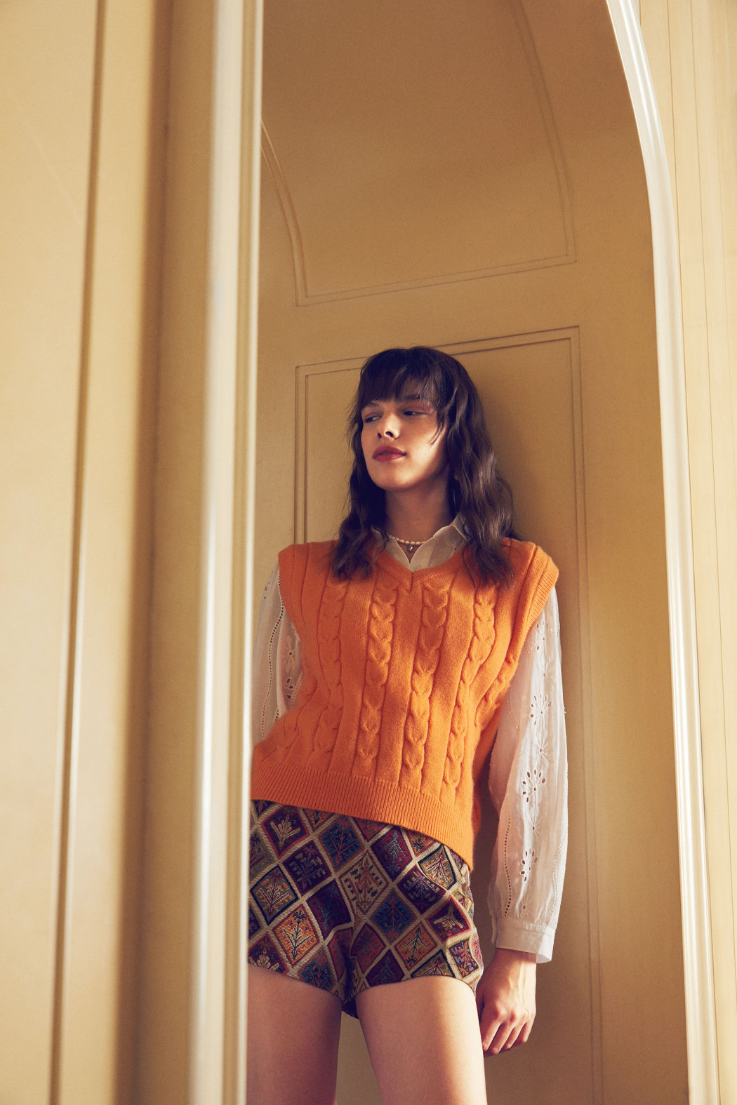  Essentielles orangefarbenes Strickweste