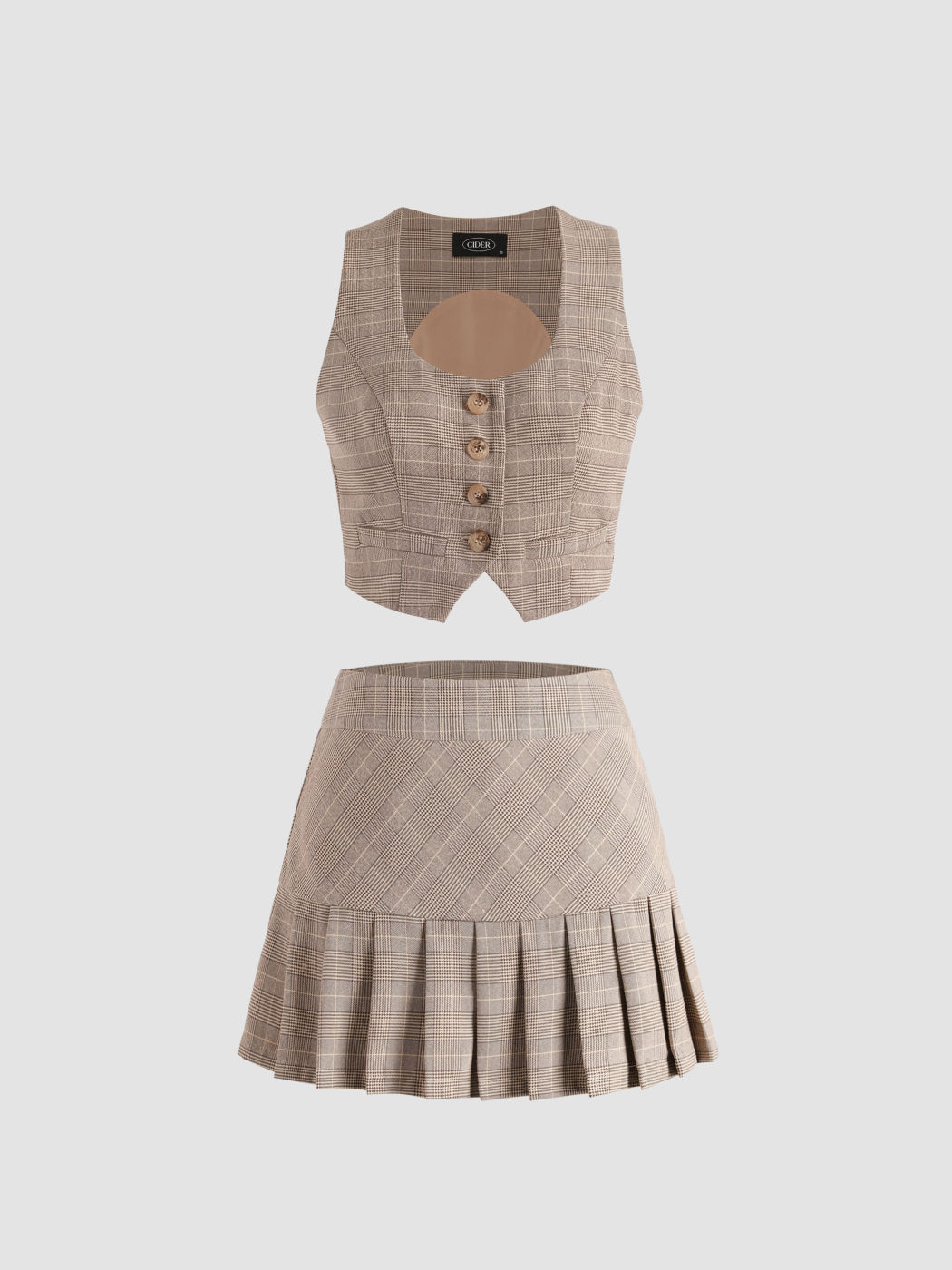 Retro Vest & Skirt Set