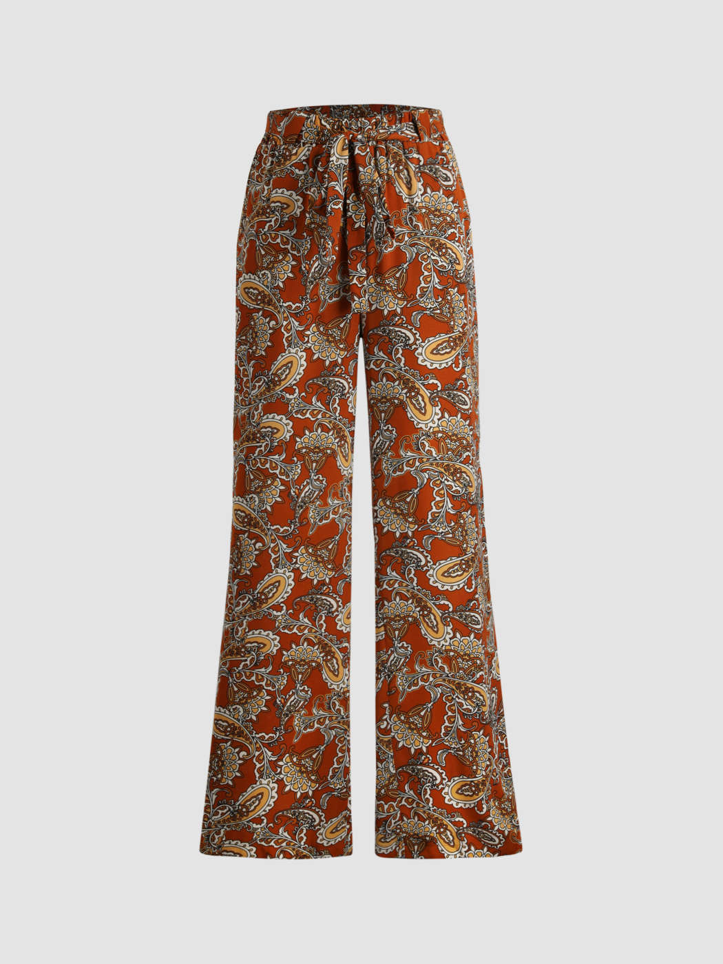 Autumn Paisley Tie Front Trousers