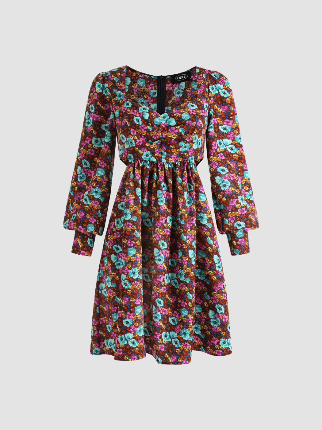 Retro Floral Mini Dress