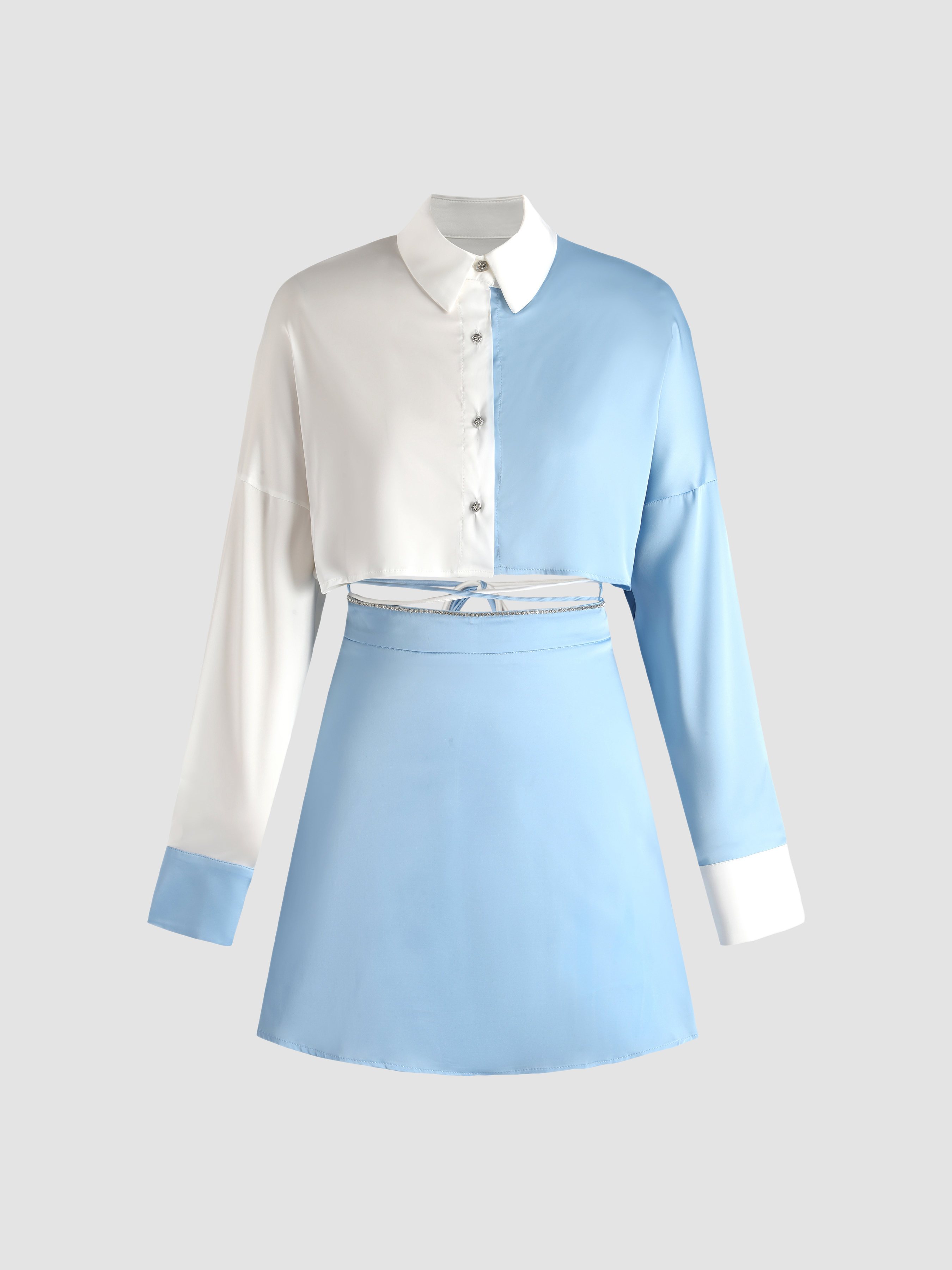 Blue&White Mini Dress Cider