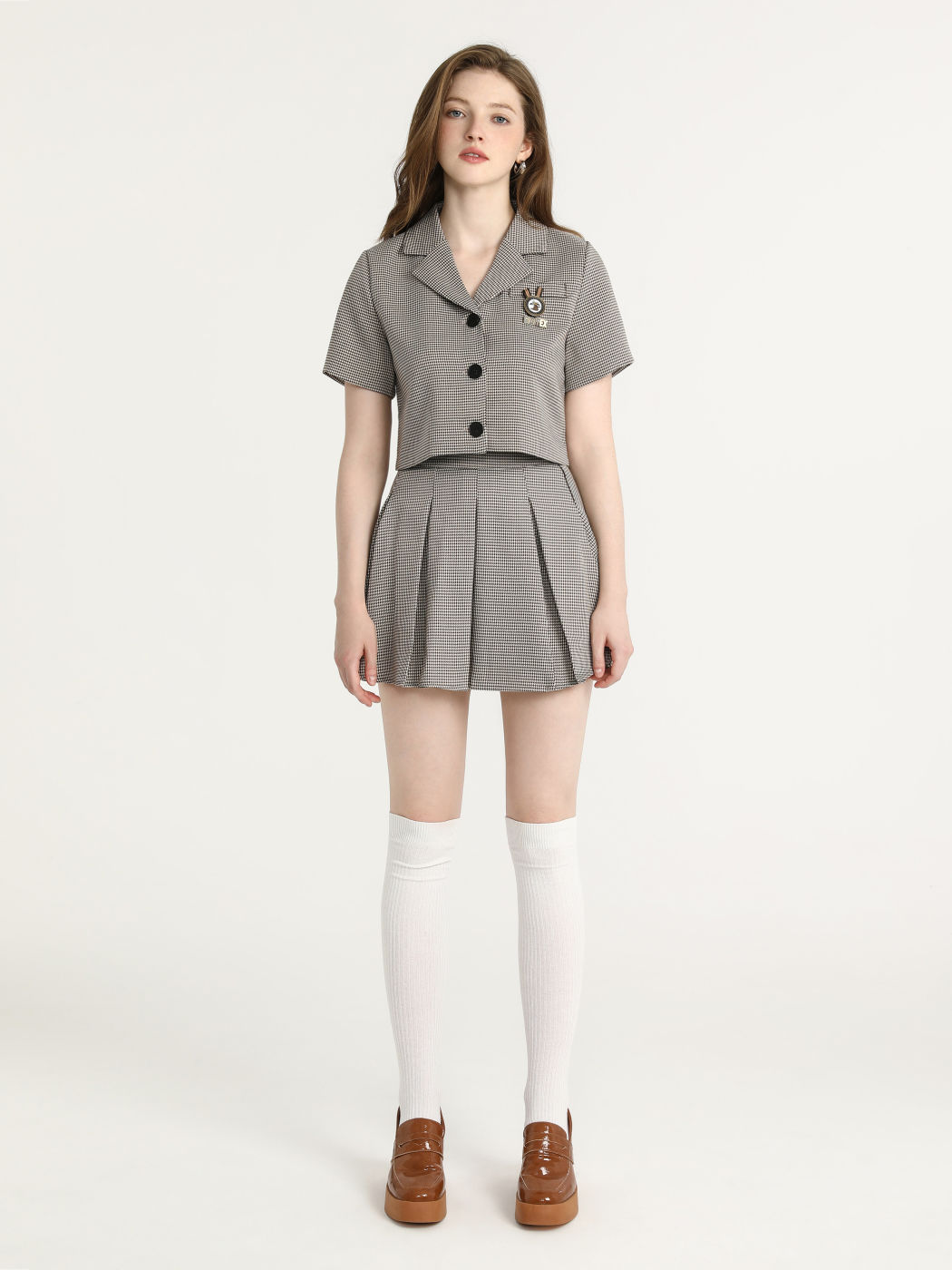 Set giacca e gonna pied de poule Gigitex