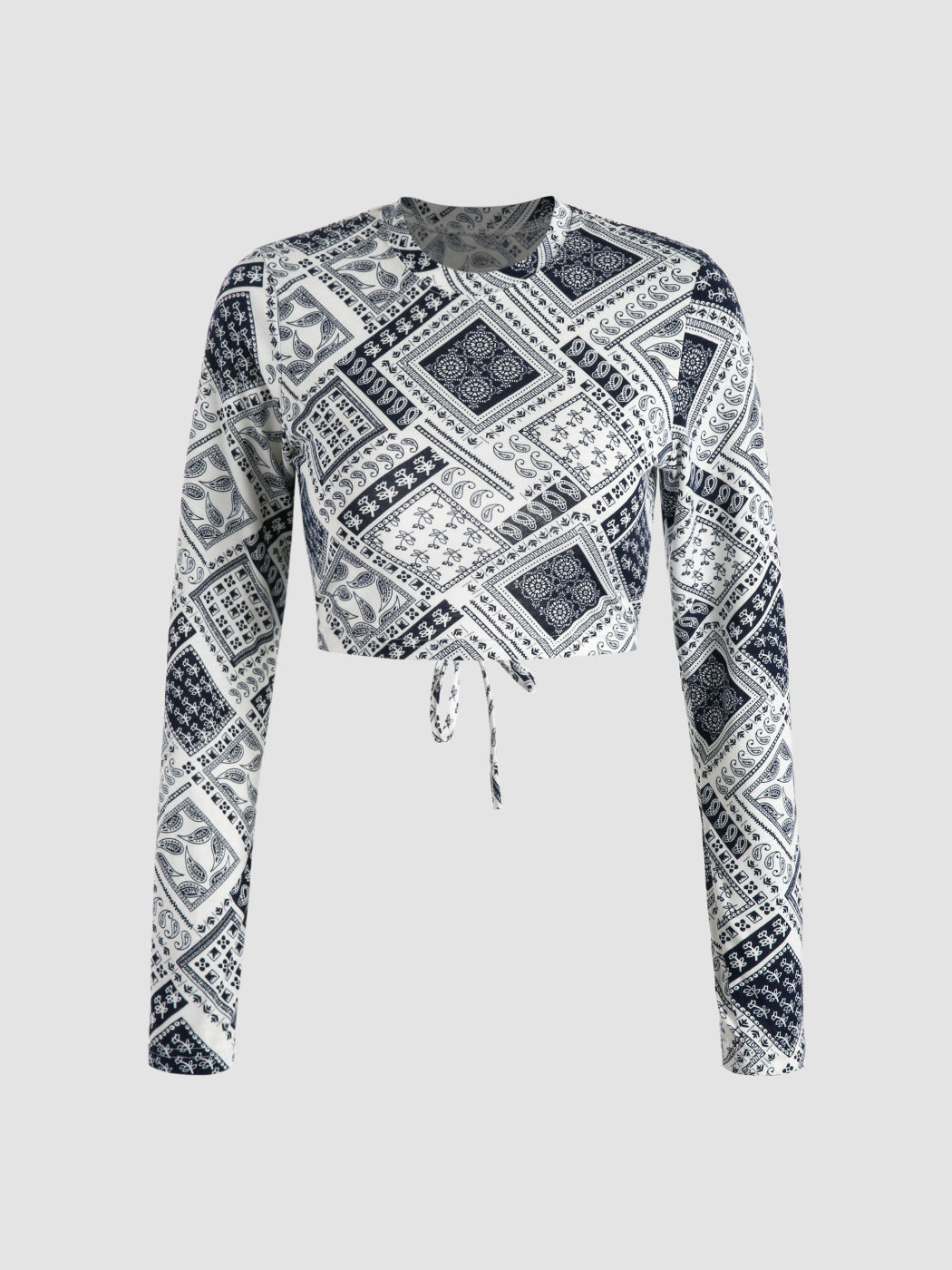 Camiseta de manga larga con estampado de cachemira