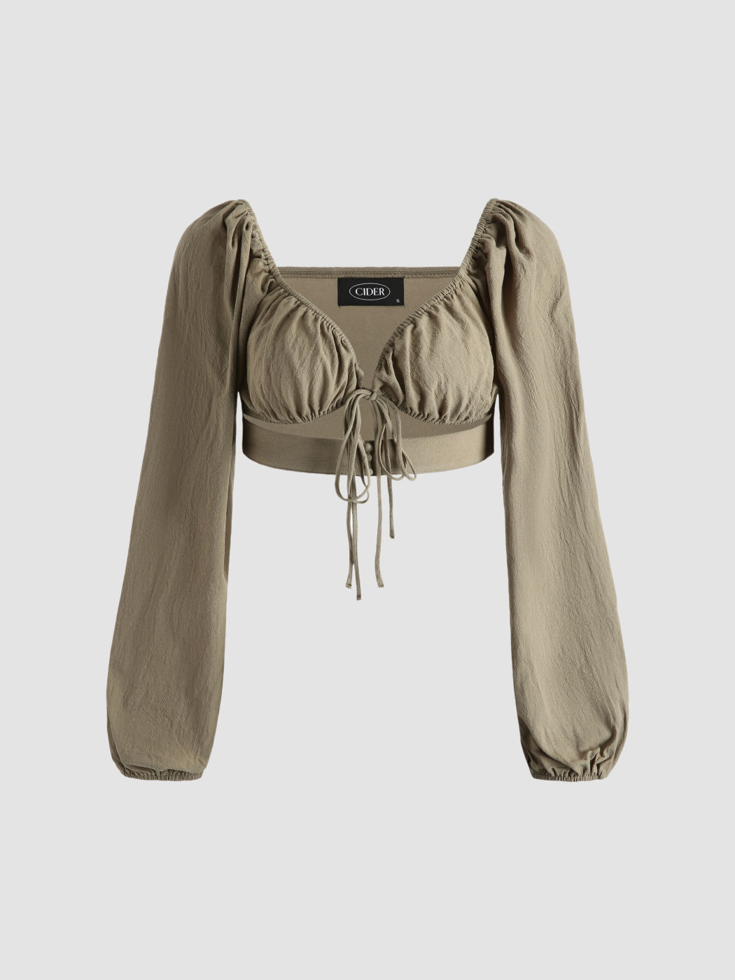 Crop-Bluse mit Herzausschnitt