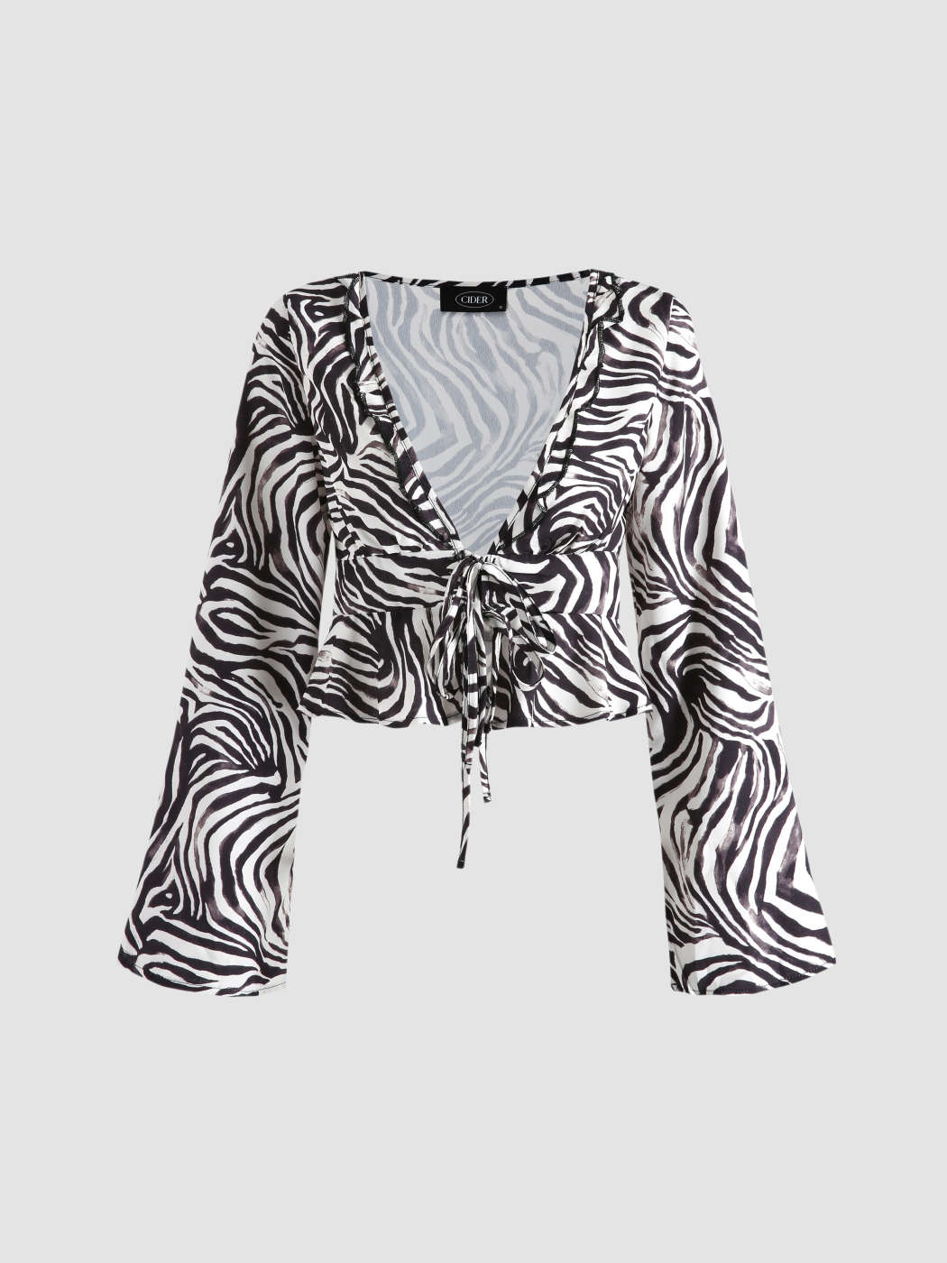 black and white zebra print blouse