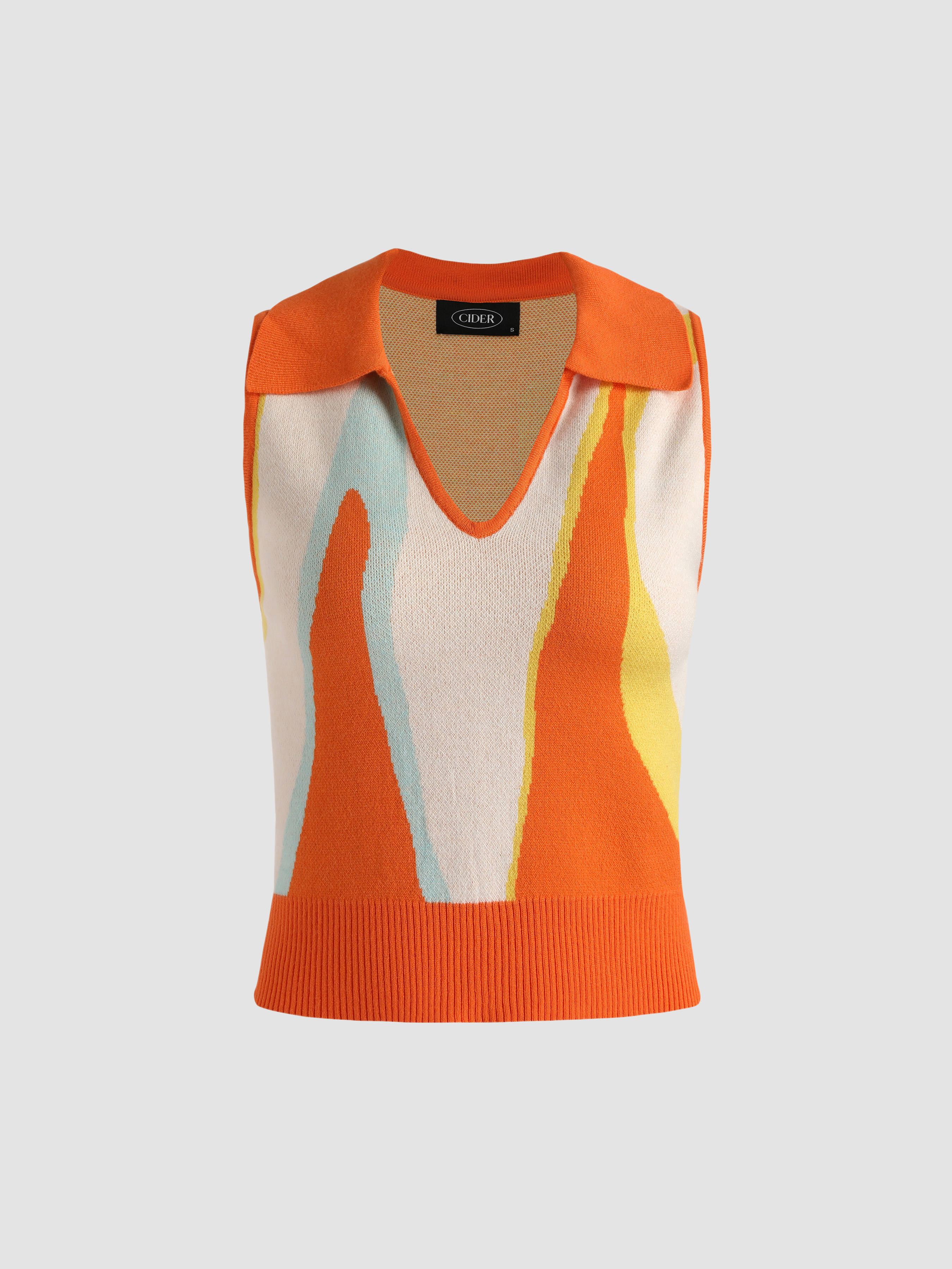 VNeck Knitted Tank Top Cider