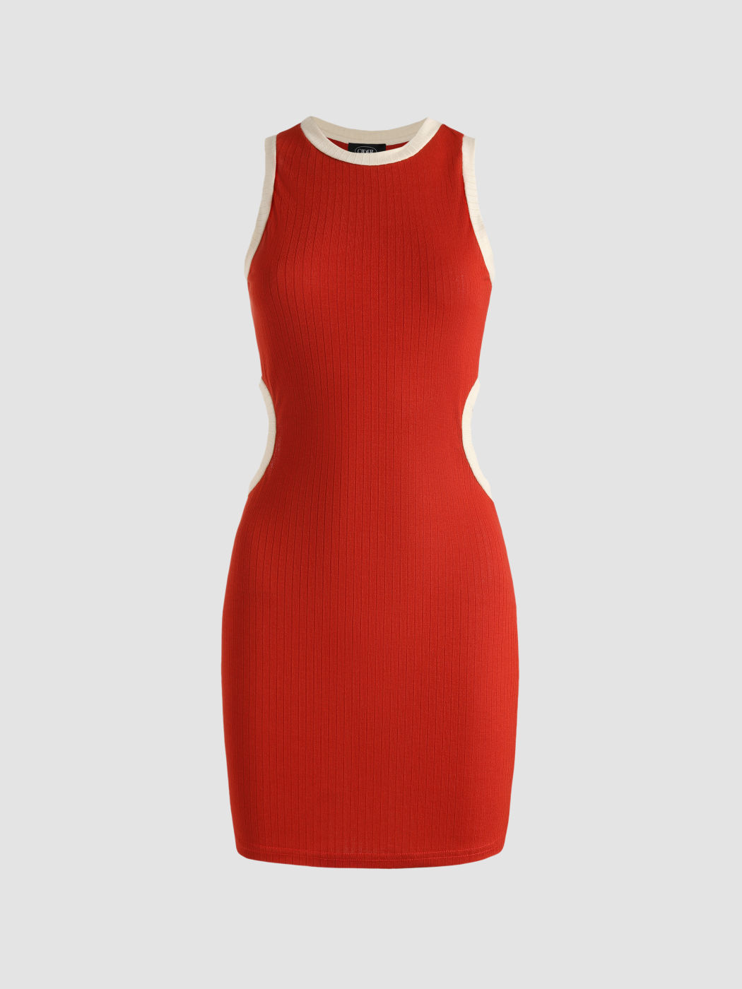 Rotes ausgeschnittenes Minikleid