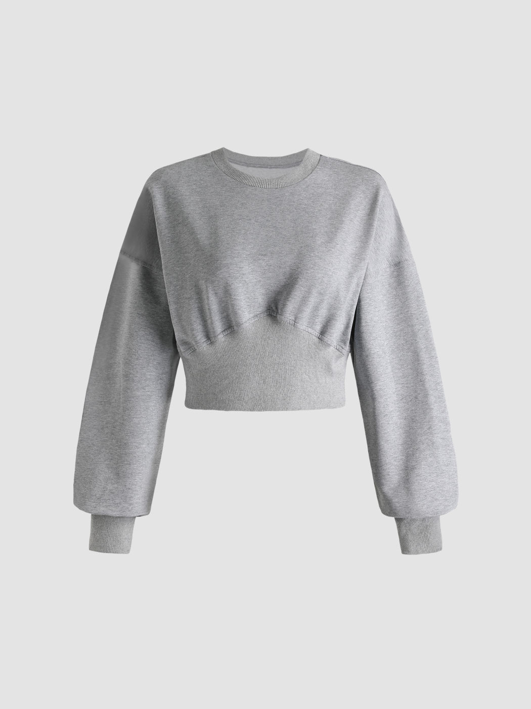 Einfarbiges, kurz geschnittenes Essential-Sweatshirt