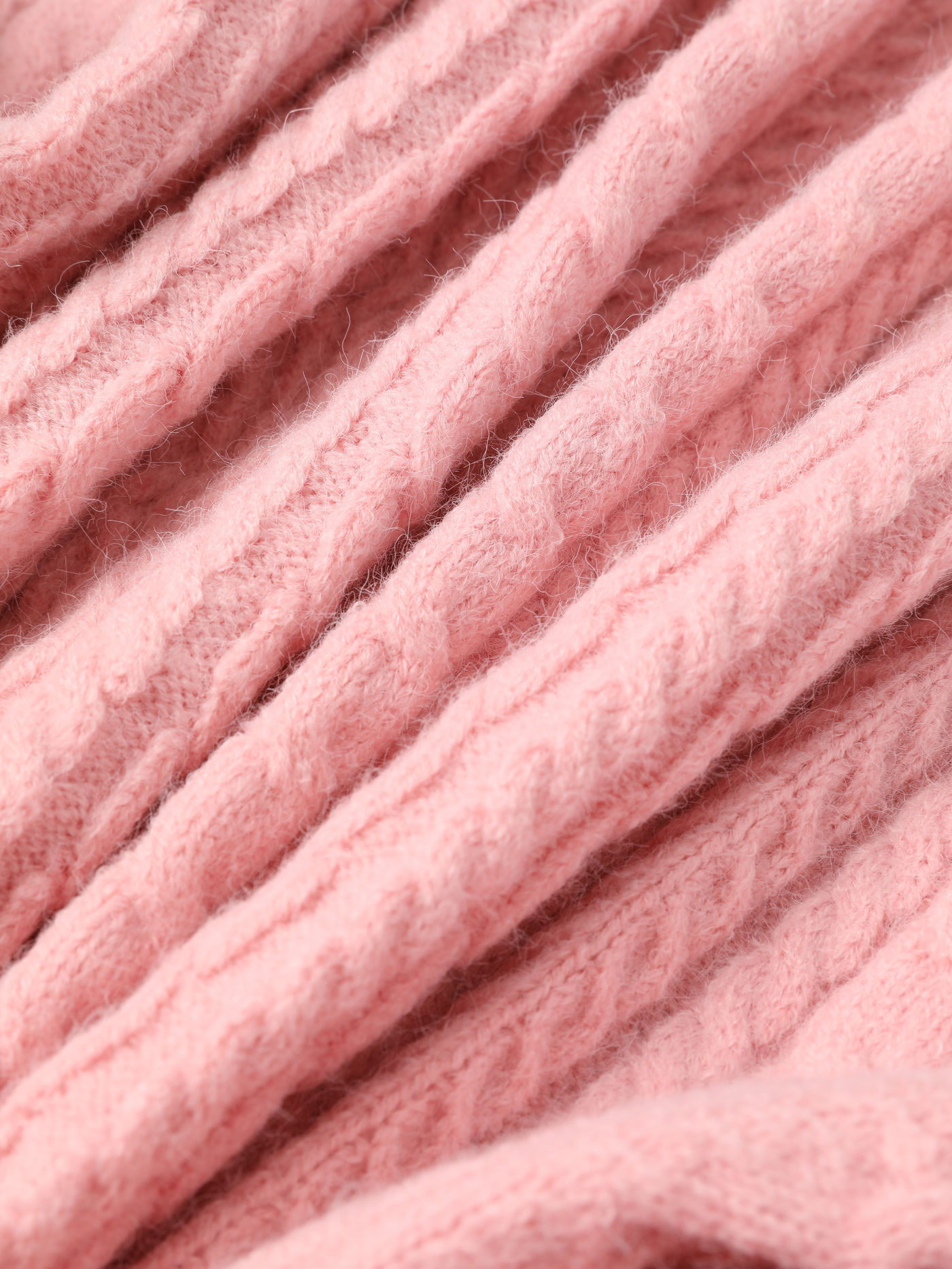 Pink Cable Knit Cardigan