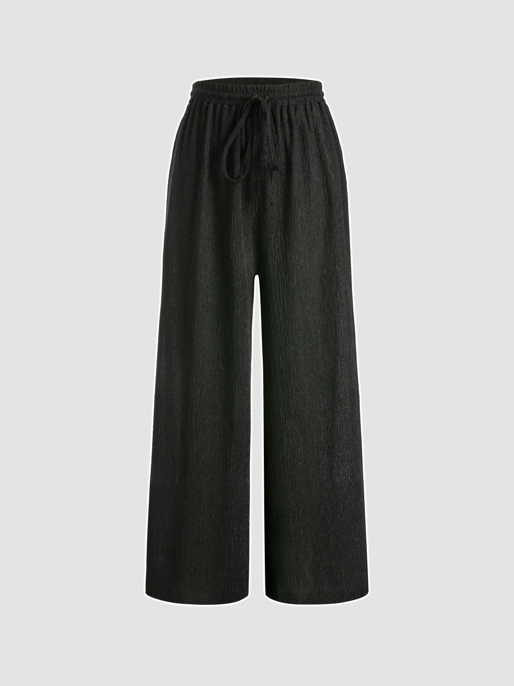 Schwarze Hose mit weitem Bein