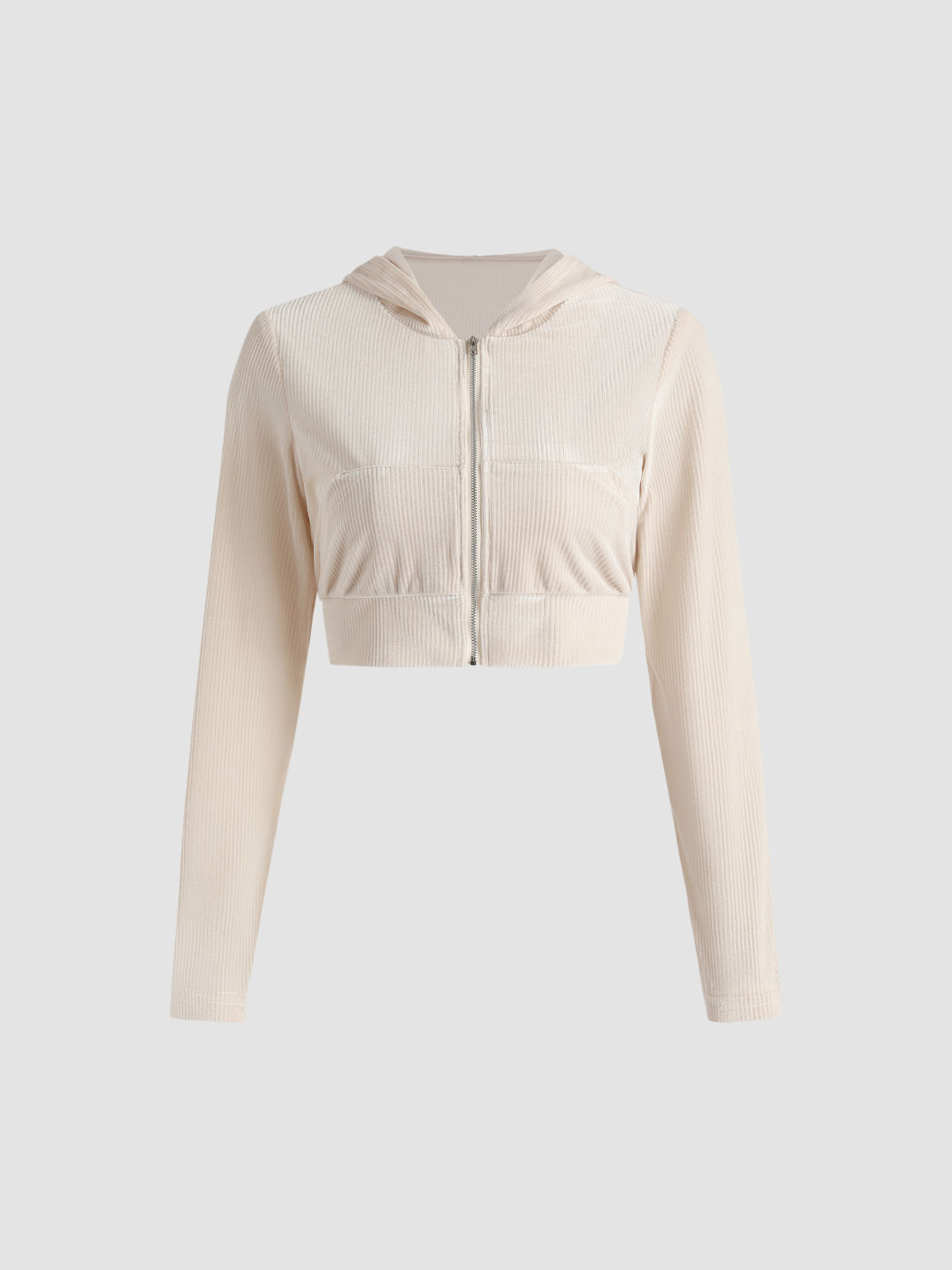 Cordjacke mit Reißverschluss