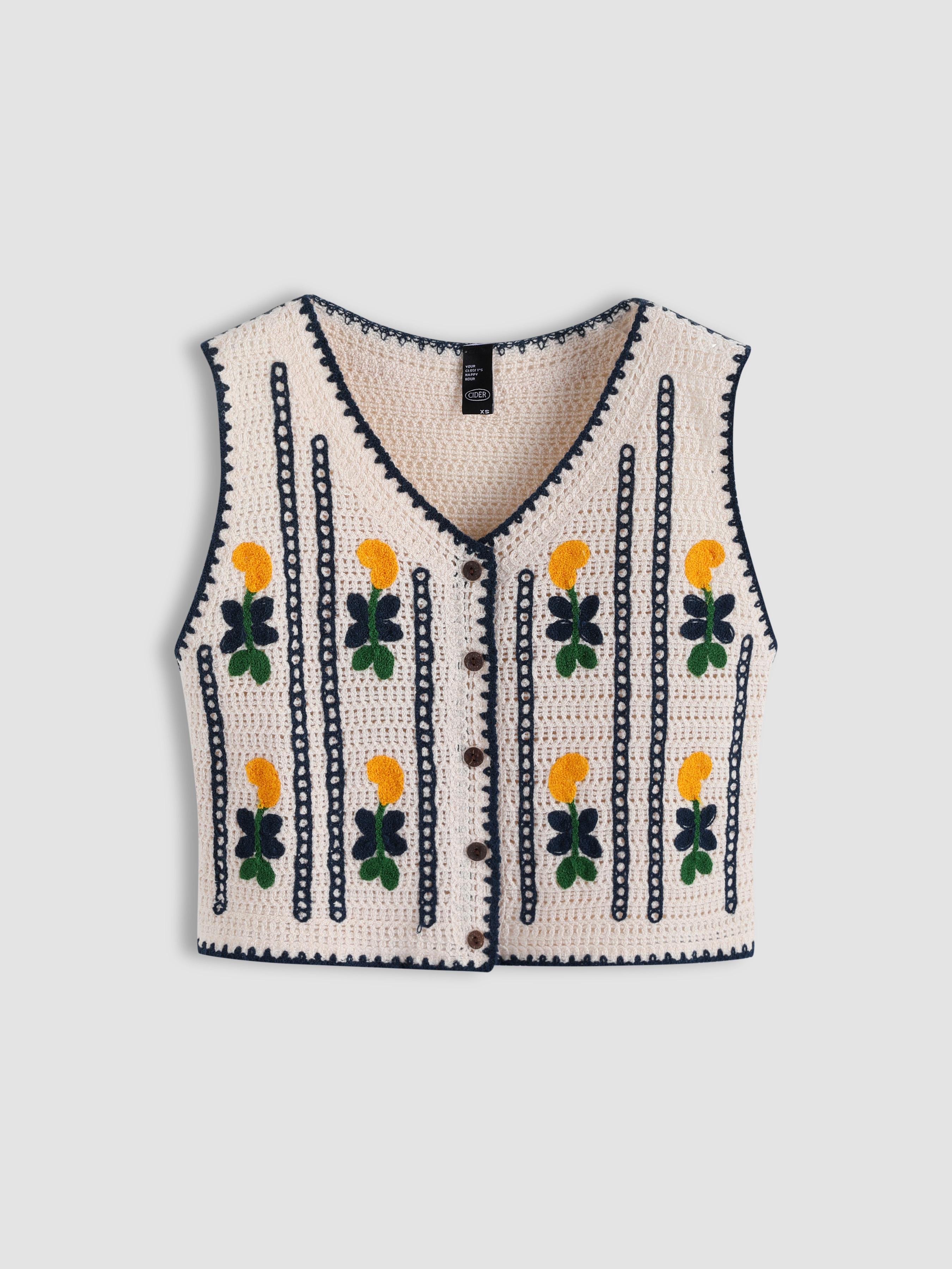 トップス 22FW cord embroidery vest CORD EMBROIDERY VEST