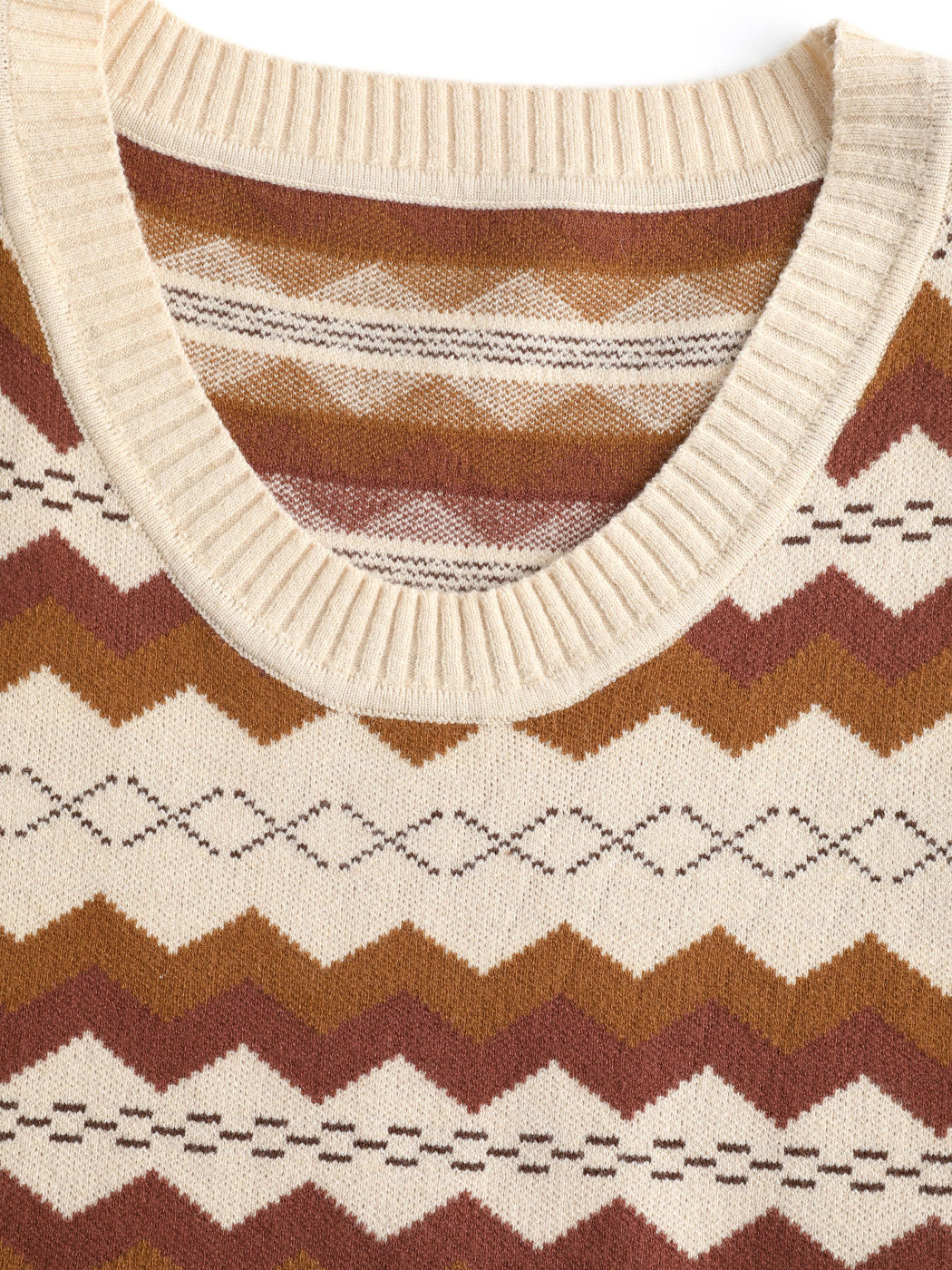 Retro Jacquard Knitted Vest