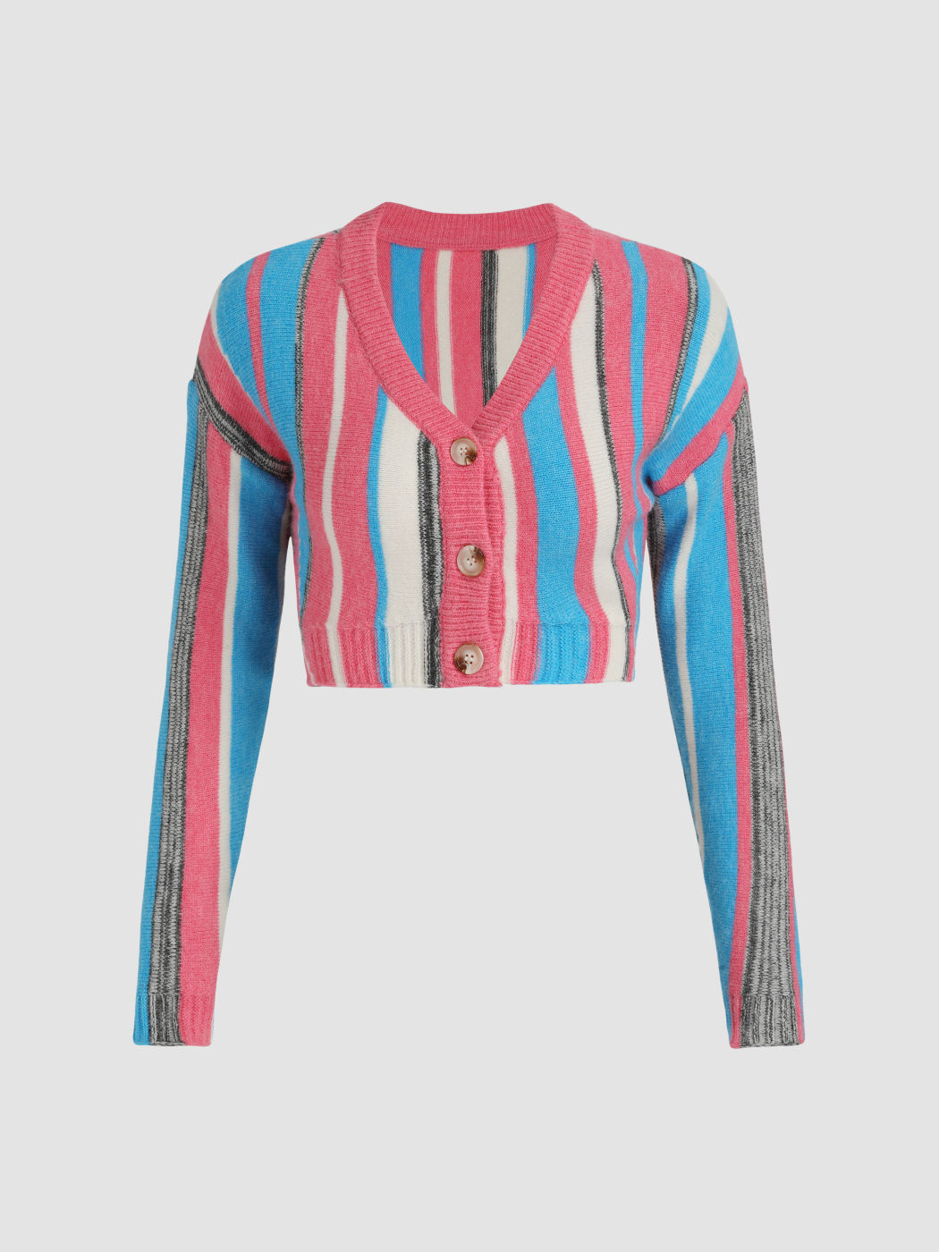  Baumwollzucker-Karneval Gestreifter Kurzer Strickjacke