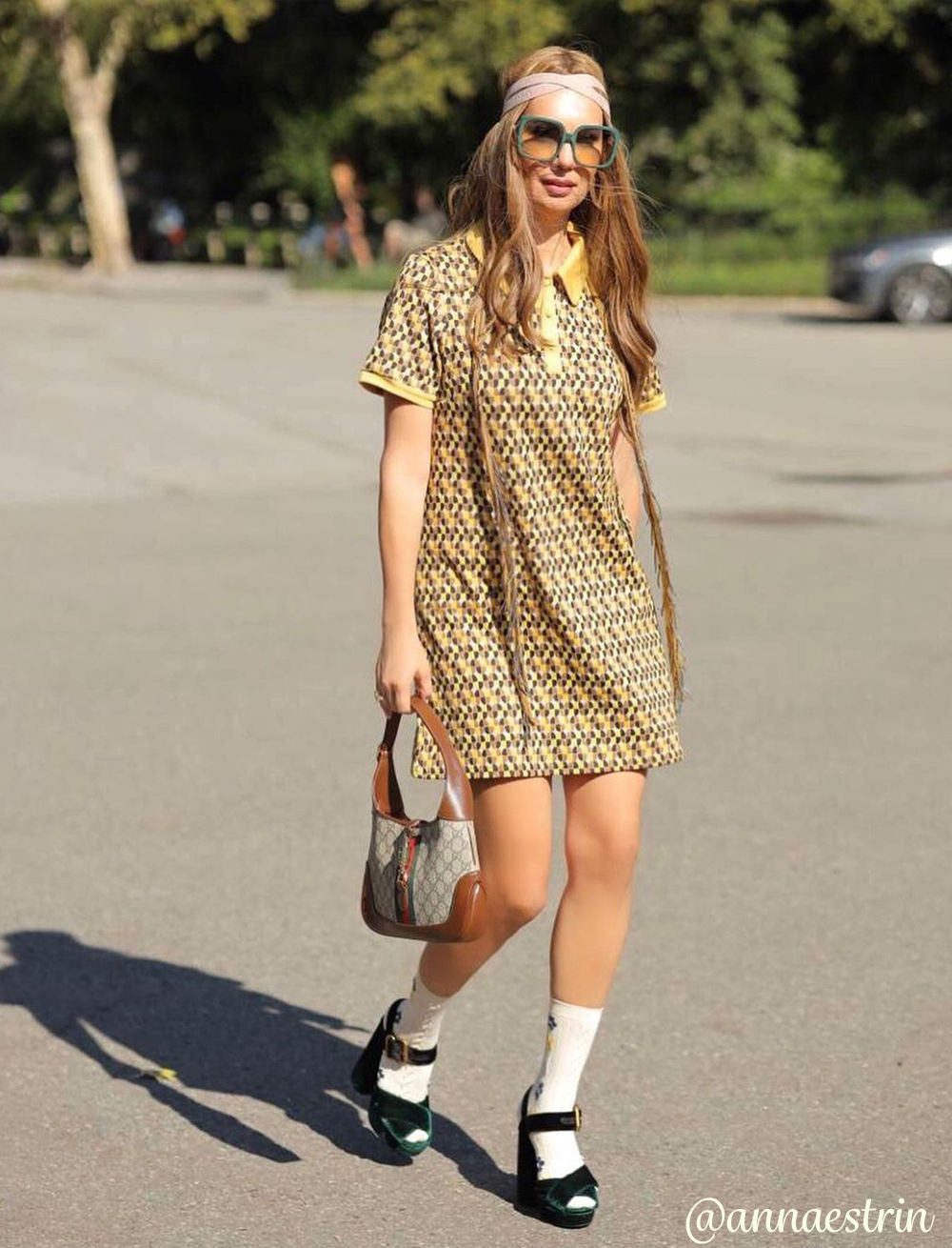 All Over Print Collar Mini Dress