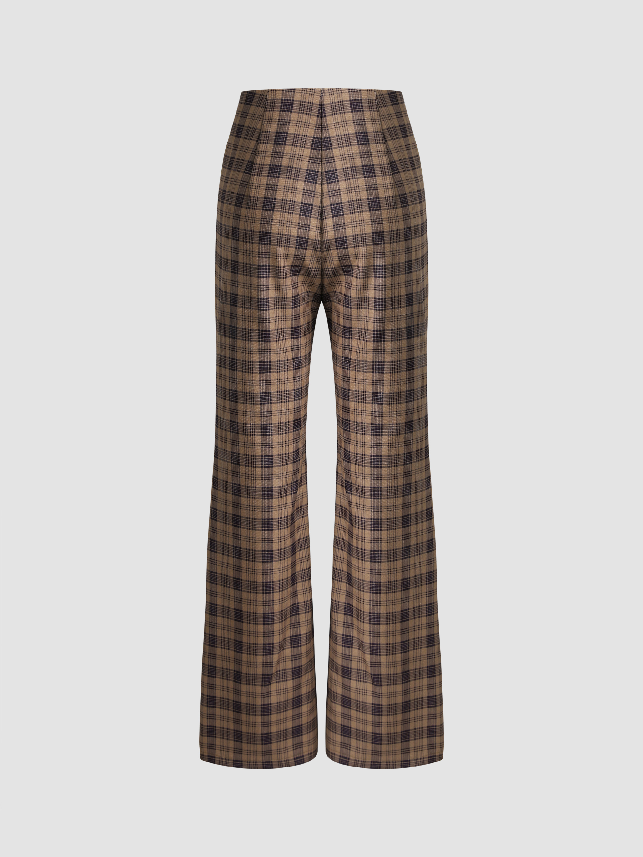 【COLOR iN ID】Side pinch frill pants codcm Womens Gingham Pants Wide Leg Lounge Pants Y2k Plaid