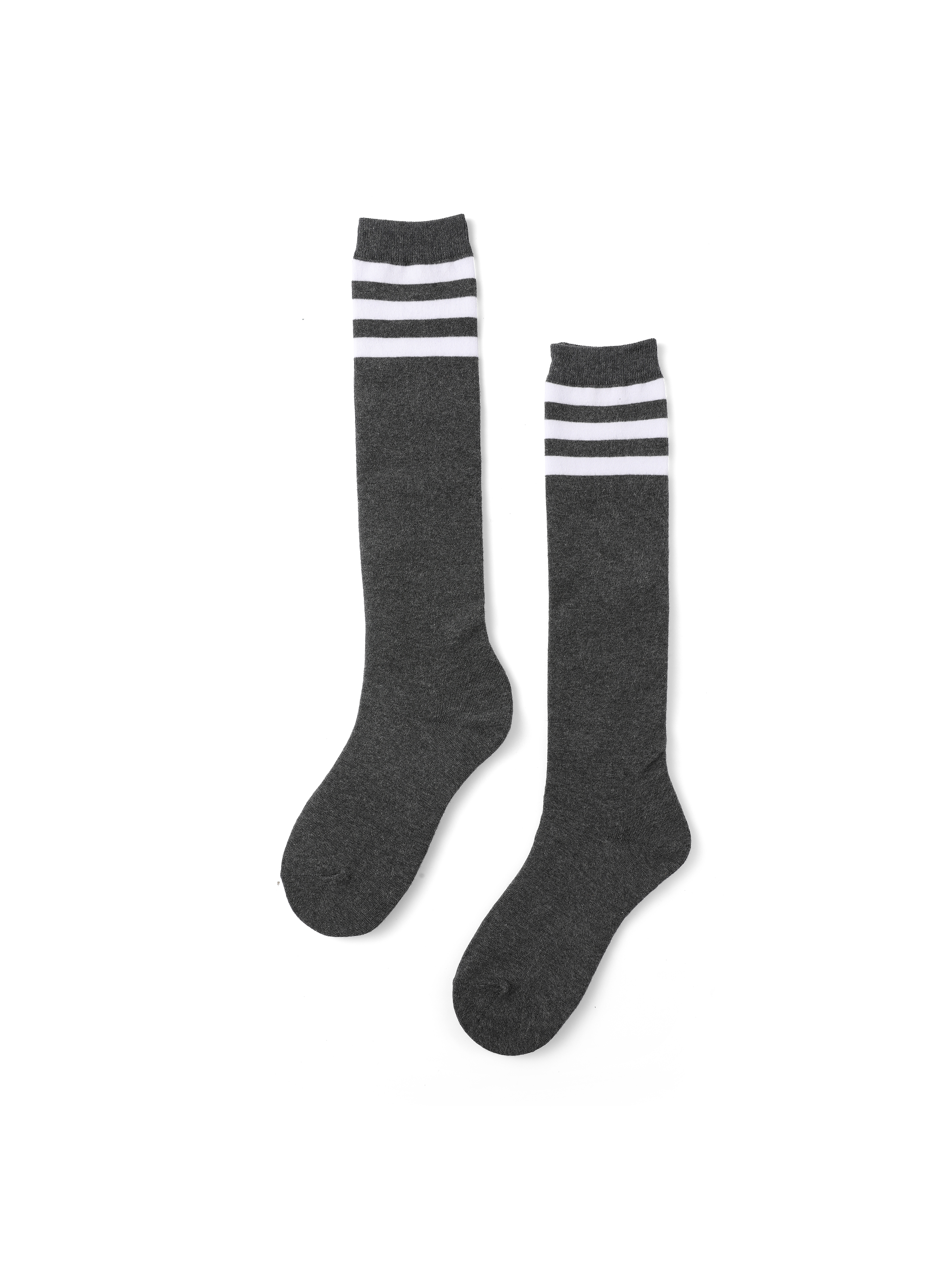 Campus Striped Calf Socks - Cider