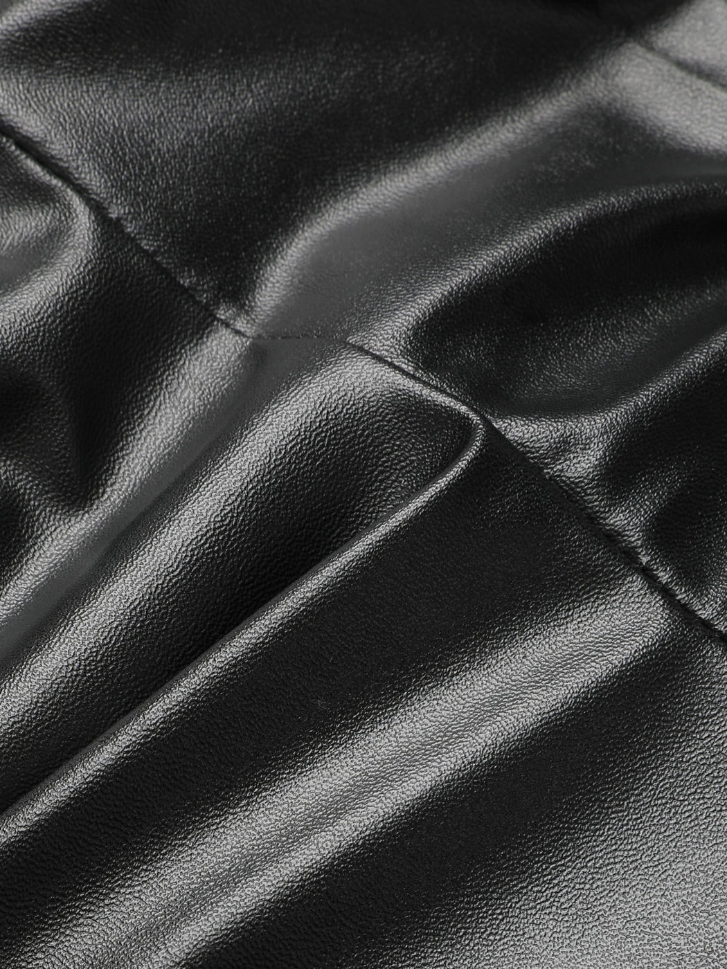 Ready To Party Ruched Leather Mini Skirt