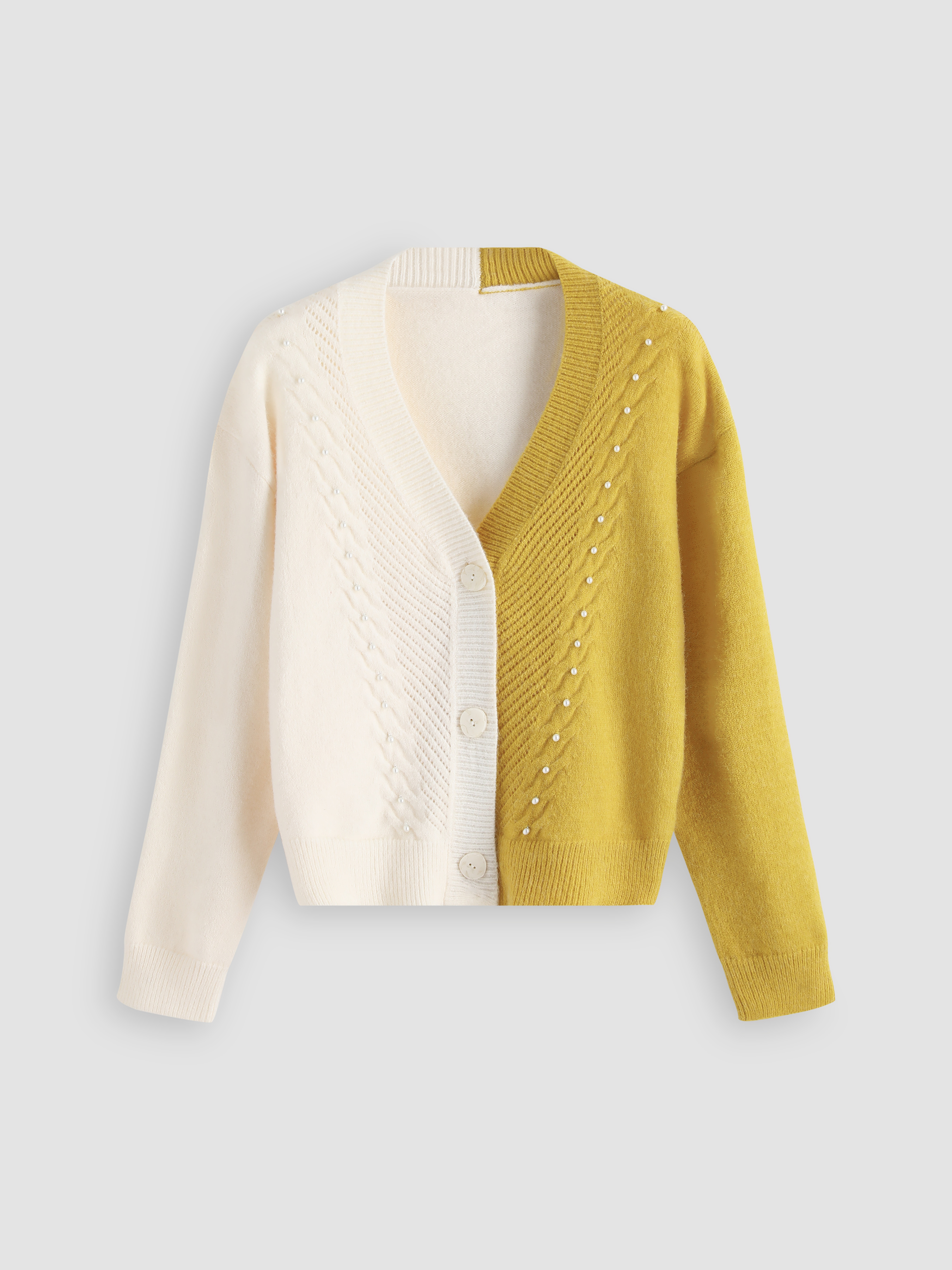【SCENERITY】two tone round cardigan TWO TONE CARDIGAN-CAMEL/TAN – Fame Off Central