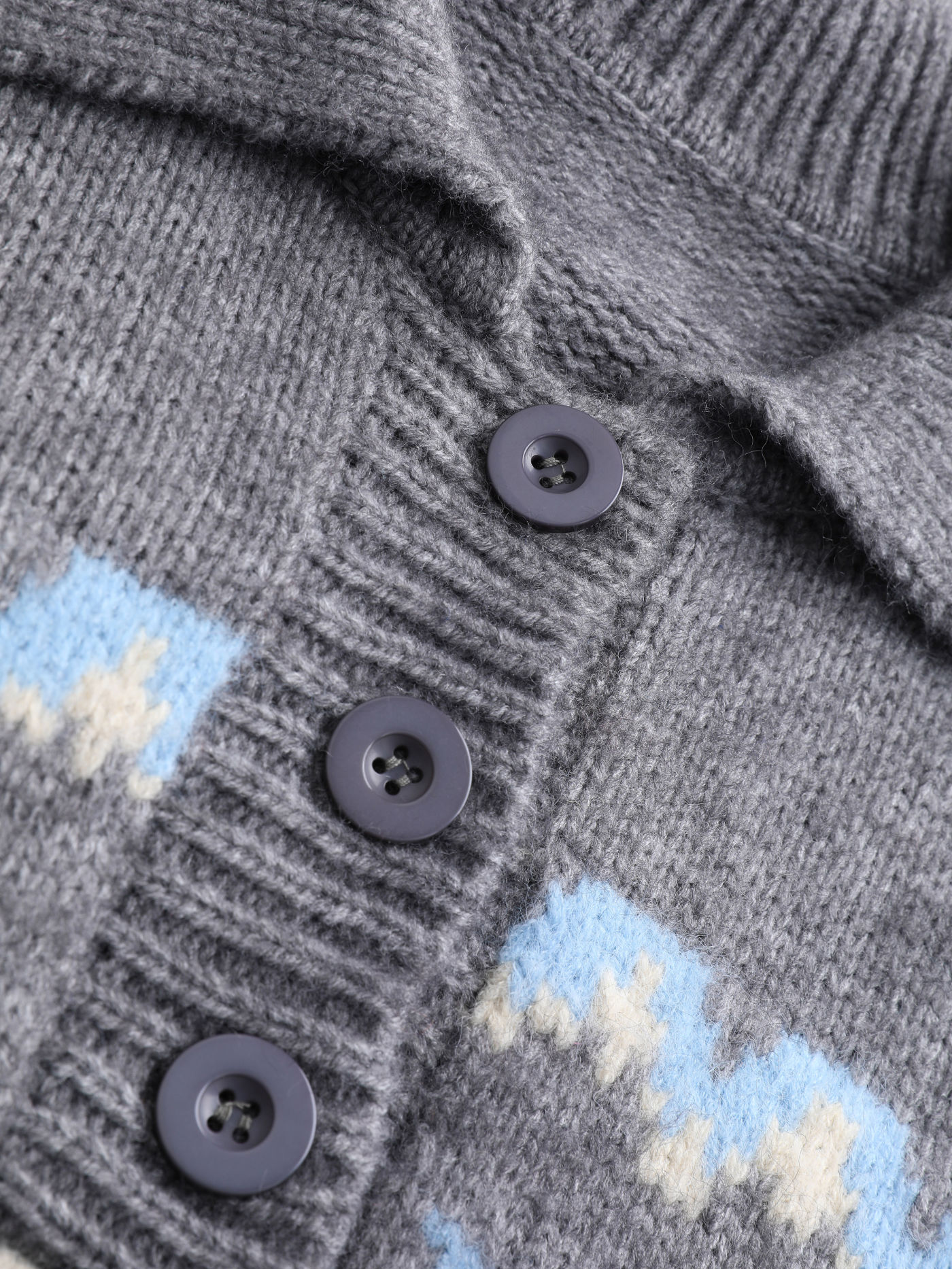 Grey Collar Striped Sweater