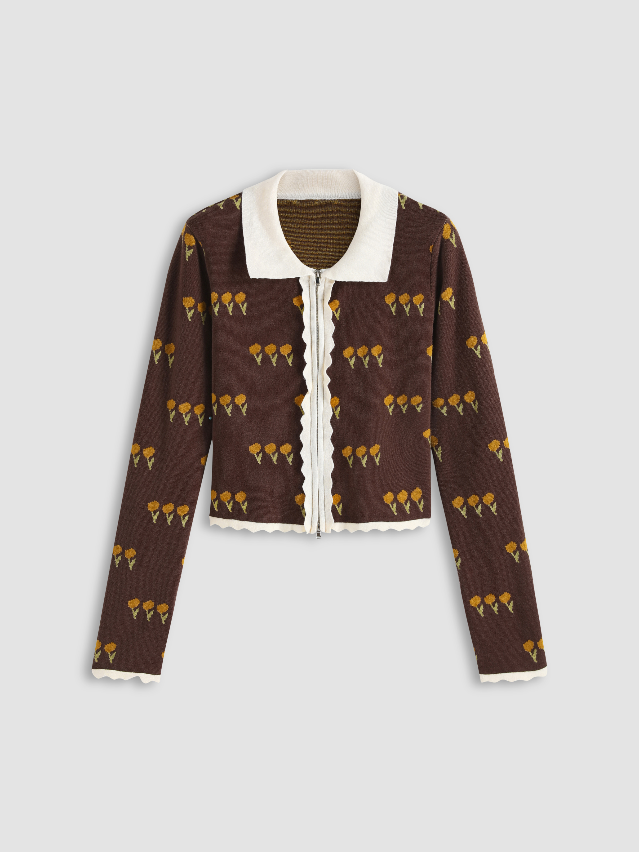 Jacquard Knitted Cardigan Jacquard Knitted Cardigan