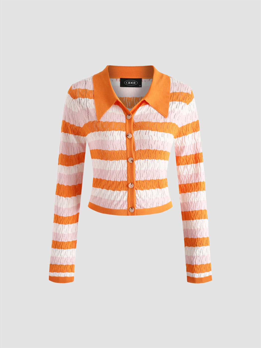 Stripe Collar Knit Top