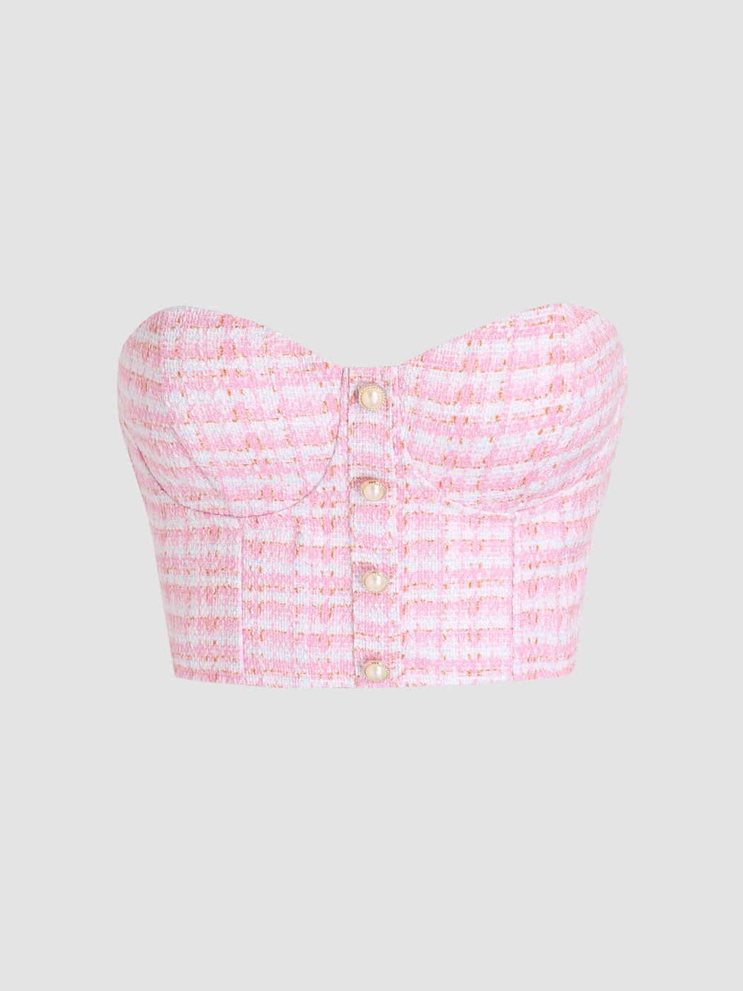 Pink Lady Button Up Tube Top