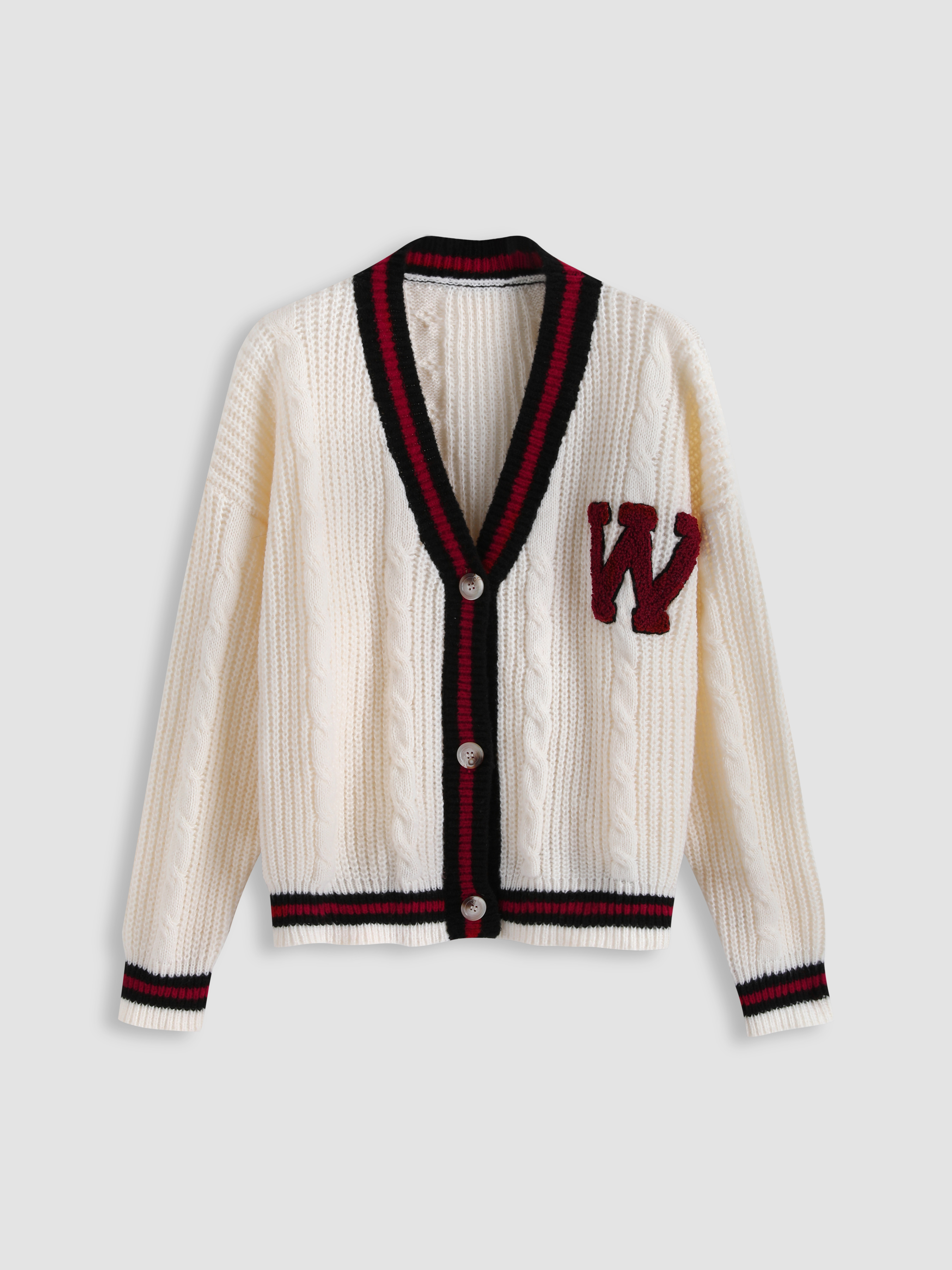 Striped Splicing Knit Cardigan