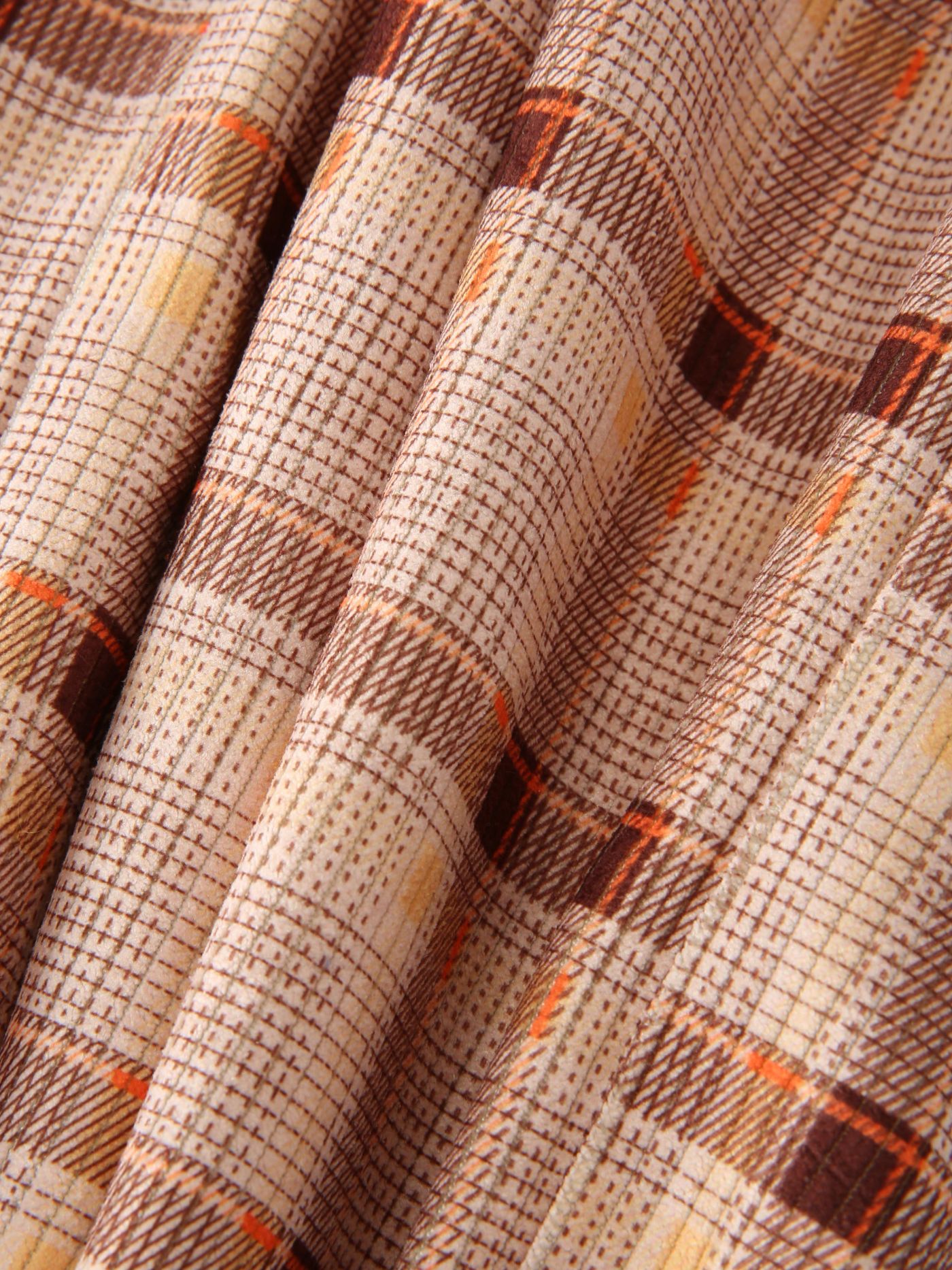 Pantalón de tartán marrón