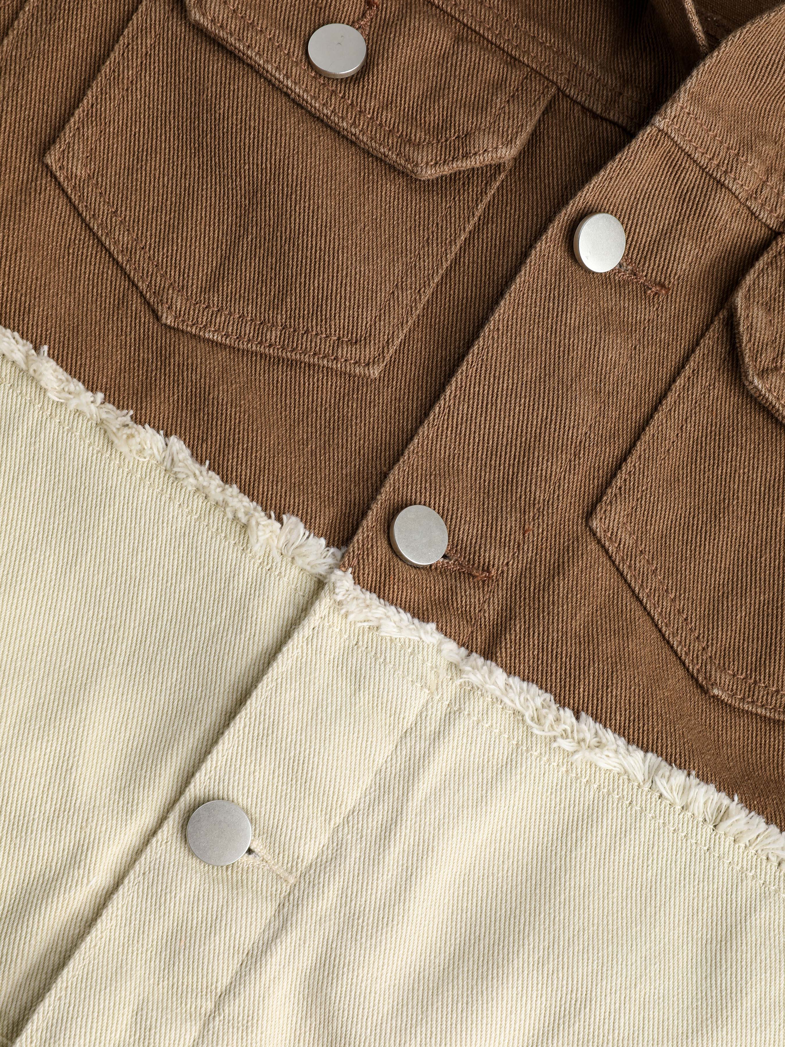 Versace Denim half-zip jacket | Men's Clothing | GenesinlifeShops | Vintage  Cult 1980s spiral-printed square-sleeved half-zip jacket